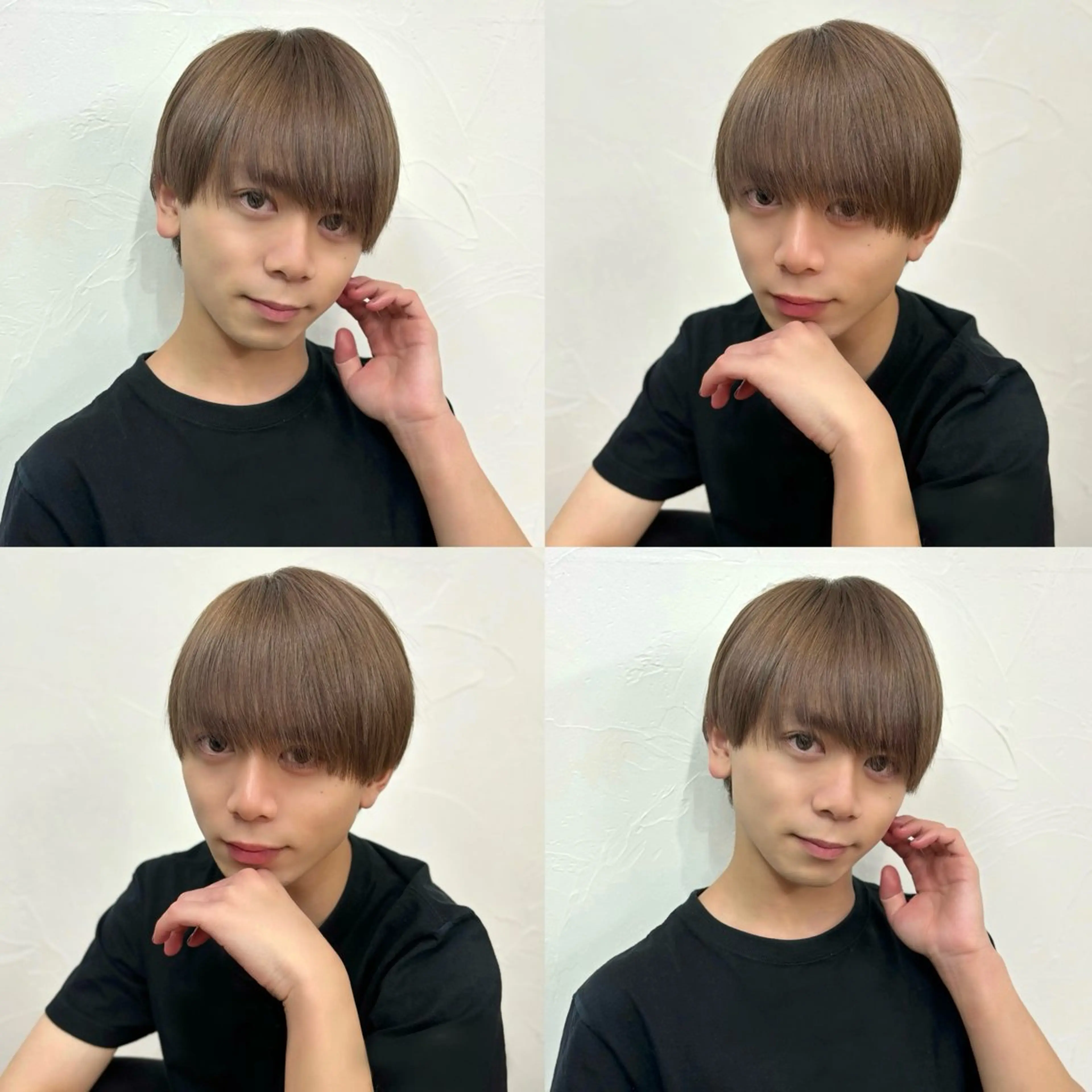 カラー メンズ ベージュカラー ミルクティーベージュ ヘアカラー トリートメント メンズカット ‪‪/メッシュのヘアスタイル