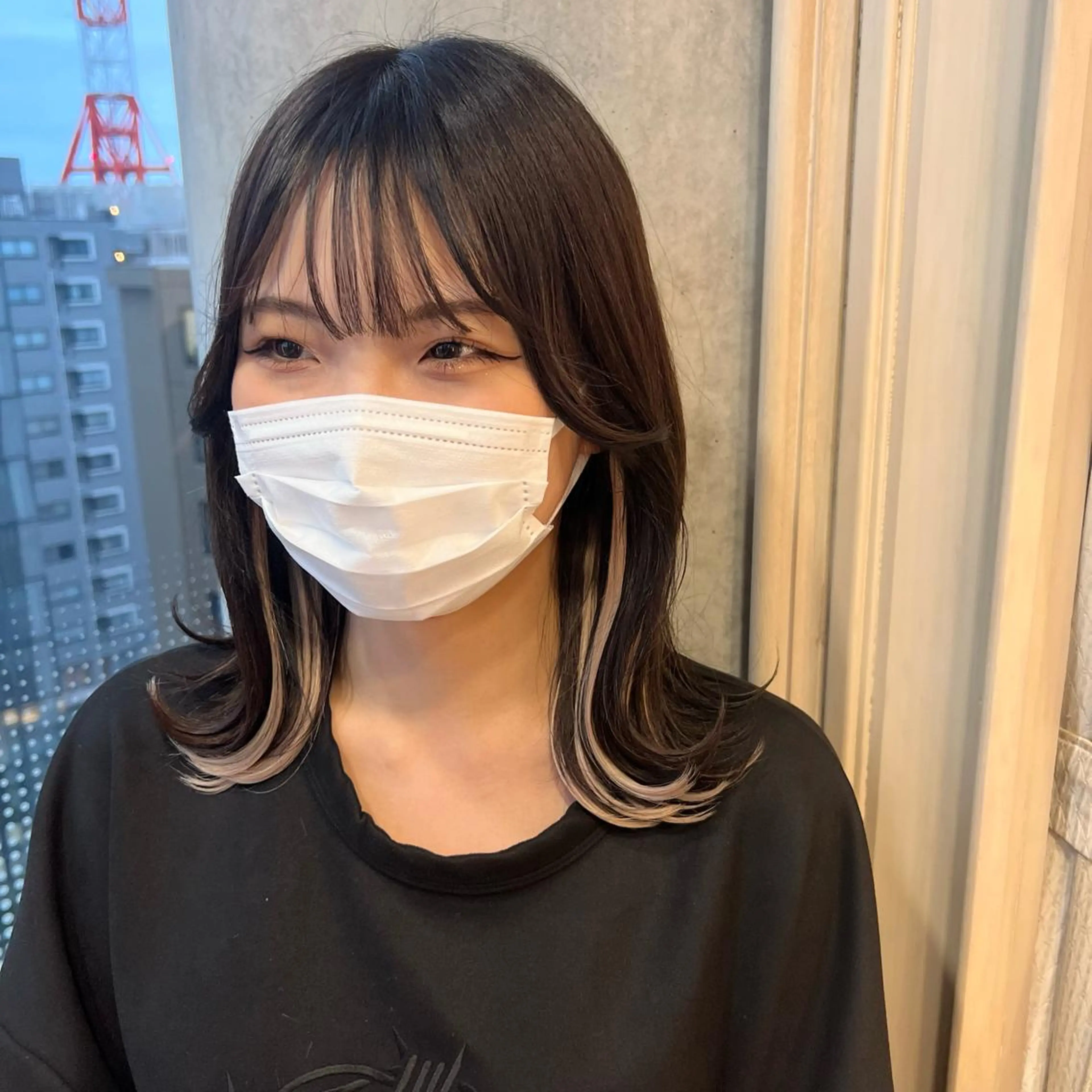ミディアム エクステ SALOWIN川崎WEST店所属・🌷川崎/アレンジ/ 暖色ボブ/コトネ🌷のヘアスタイル