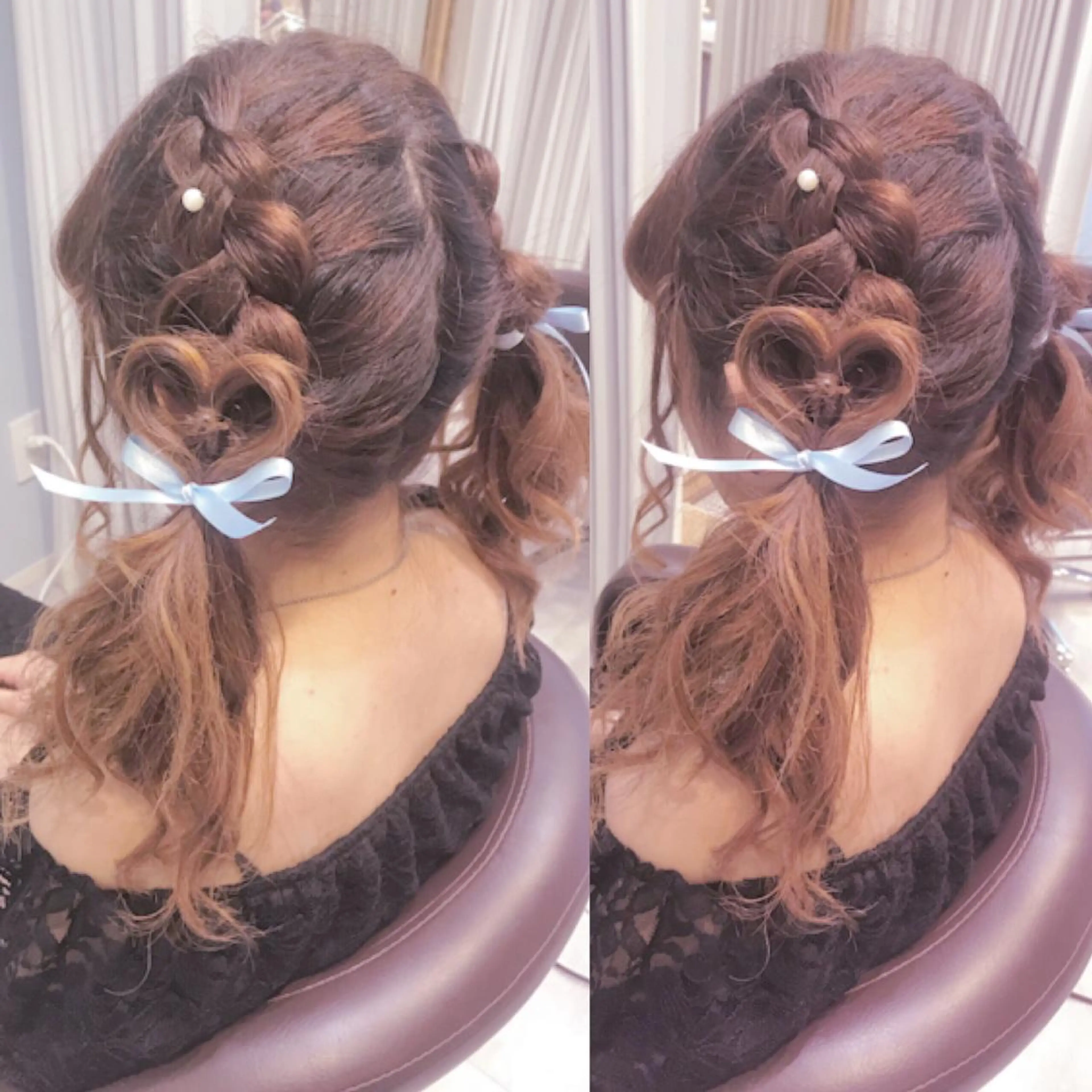 セミロング ヘアアレンジ ヘアセット Aries🫧 missa𓂃🤍のヘアスタイル