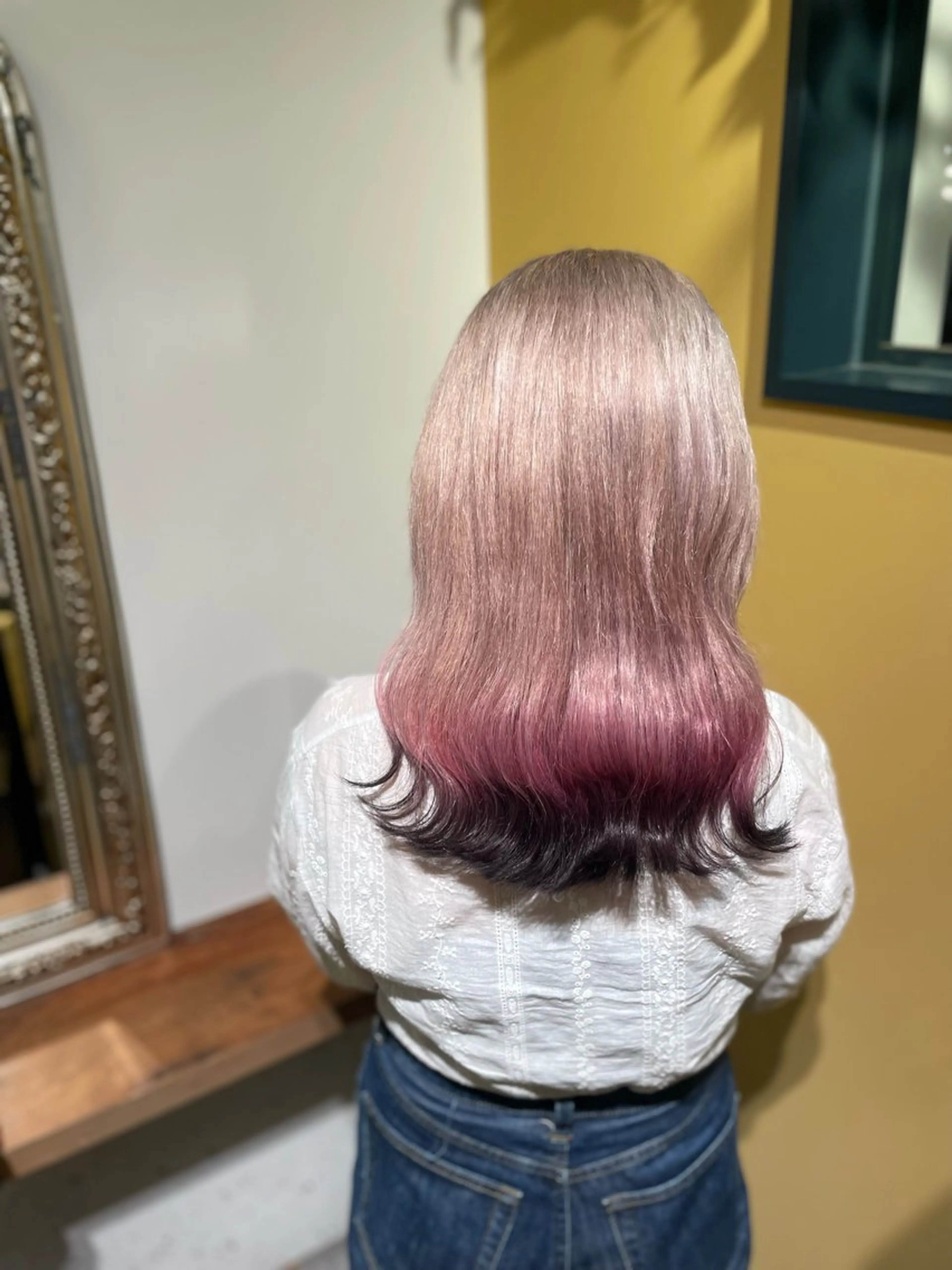 セミロング カラー moon 武蔵小杉所属・ヤマザキ アイ🕊 くすみカラー👒のヘアスタイル
