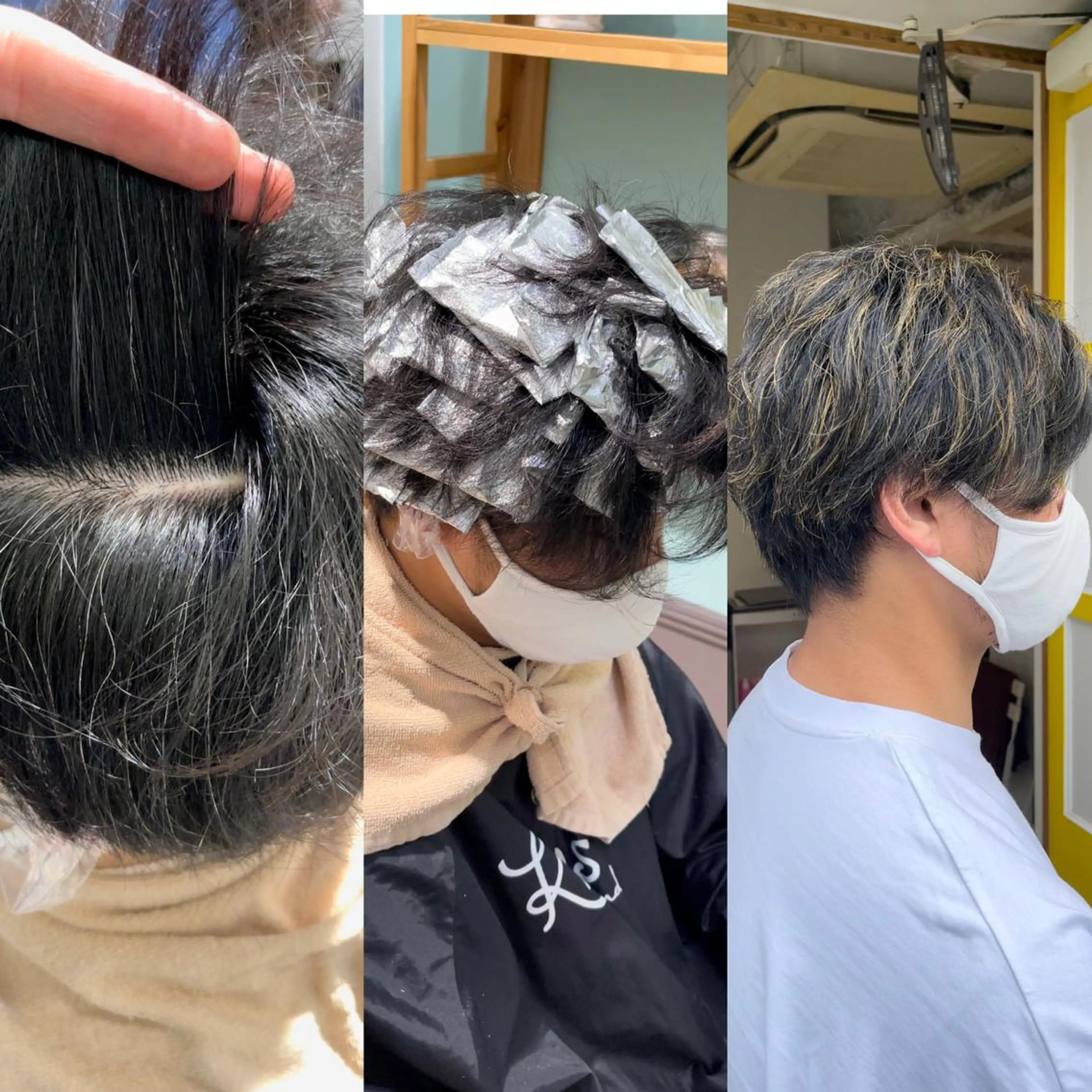 ショート カラー メンズ メンズハイライト メンズメッシュ ハイライトカラー メッシュ ハイライト 大人可愛い透明感🌟 小顔・韓国髪🌟野中のヘアスタイル