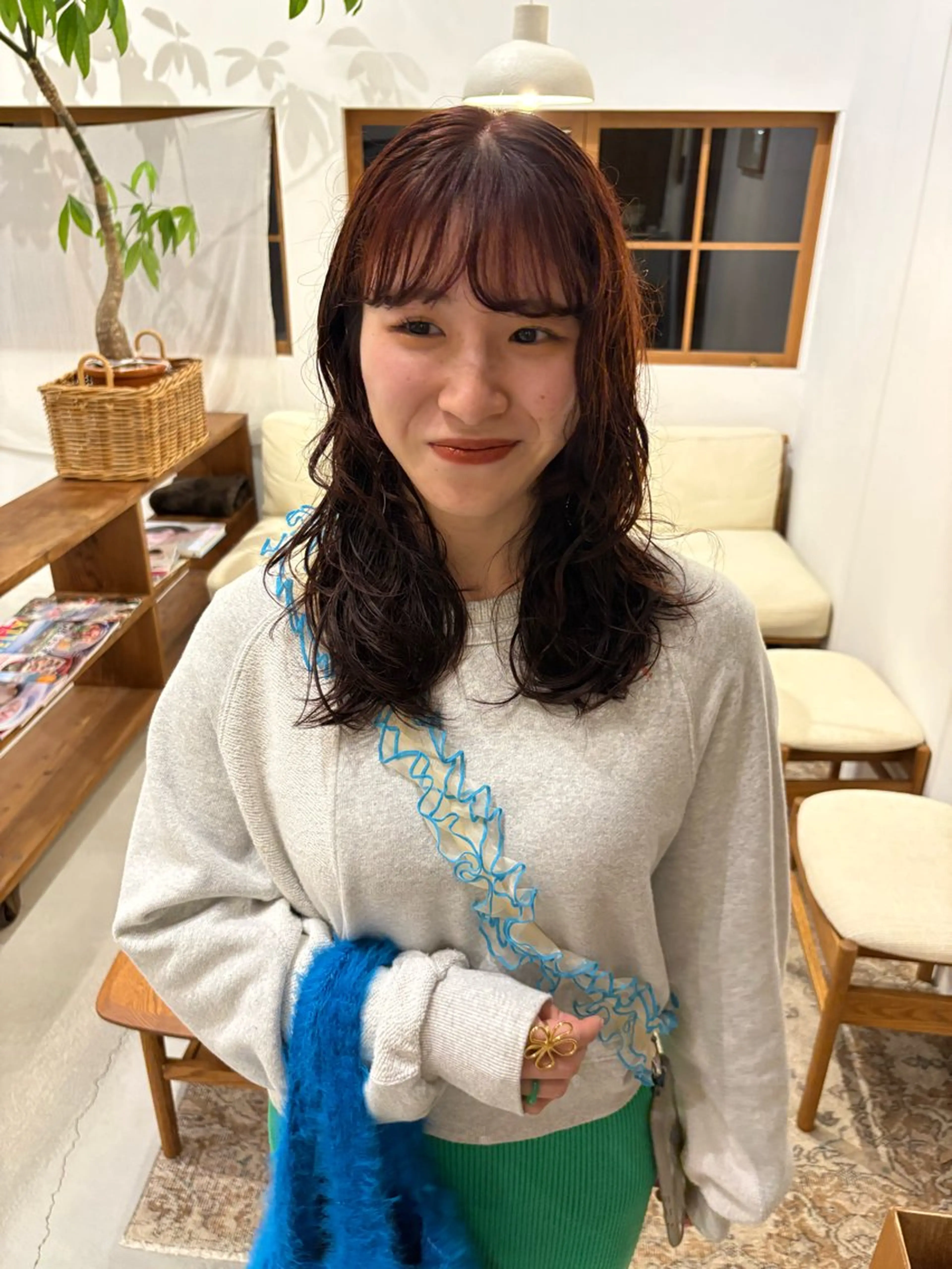 カラー オレンジ mikke所属・shiozaki izumiのヘアスタイル