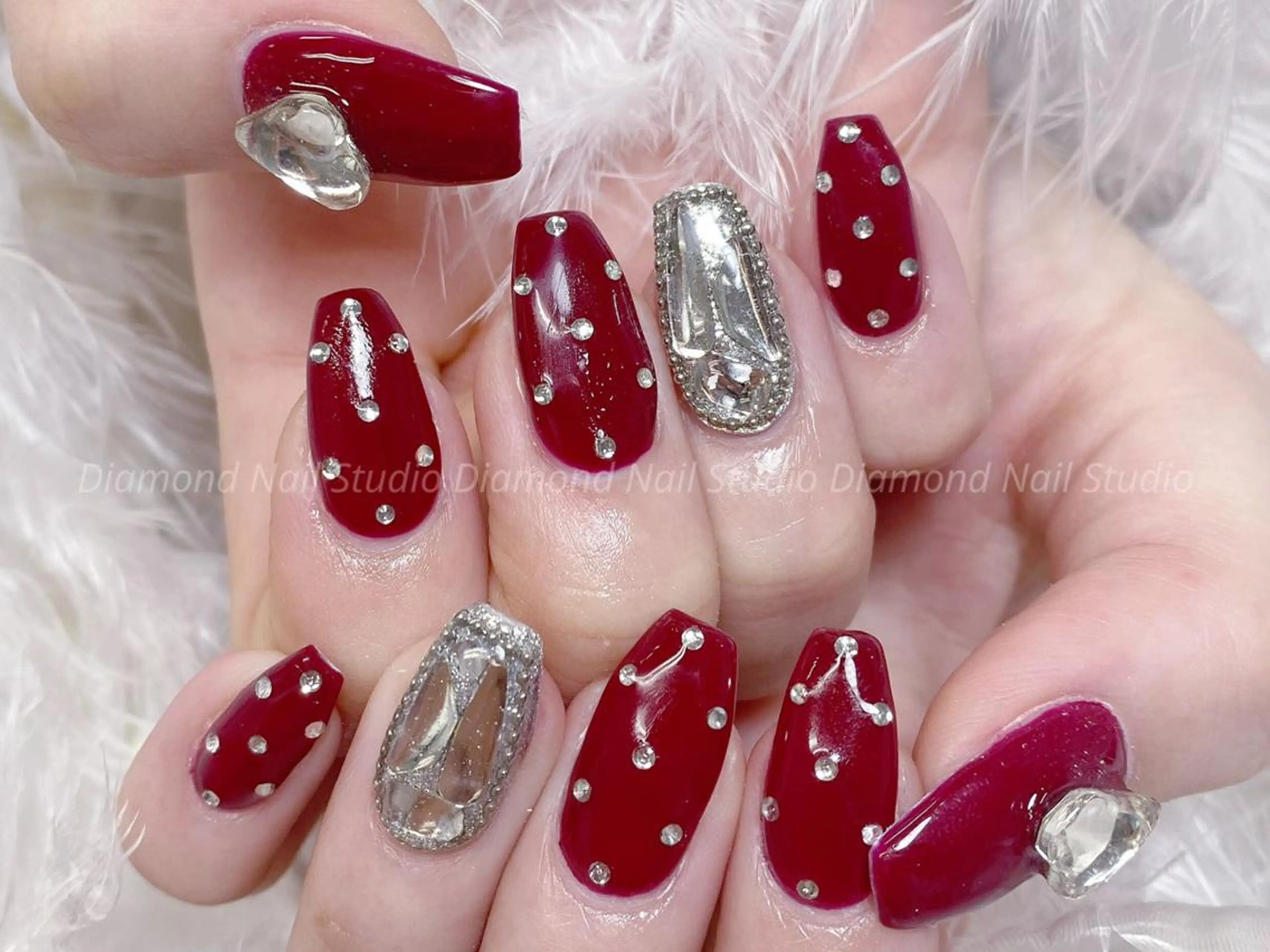 ネイル アートネイル オーロラネイル ガーリー キラキラネイル 韓国ネイル Diamond NAIL✨のネイルデザイン