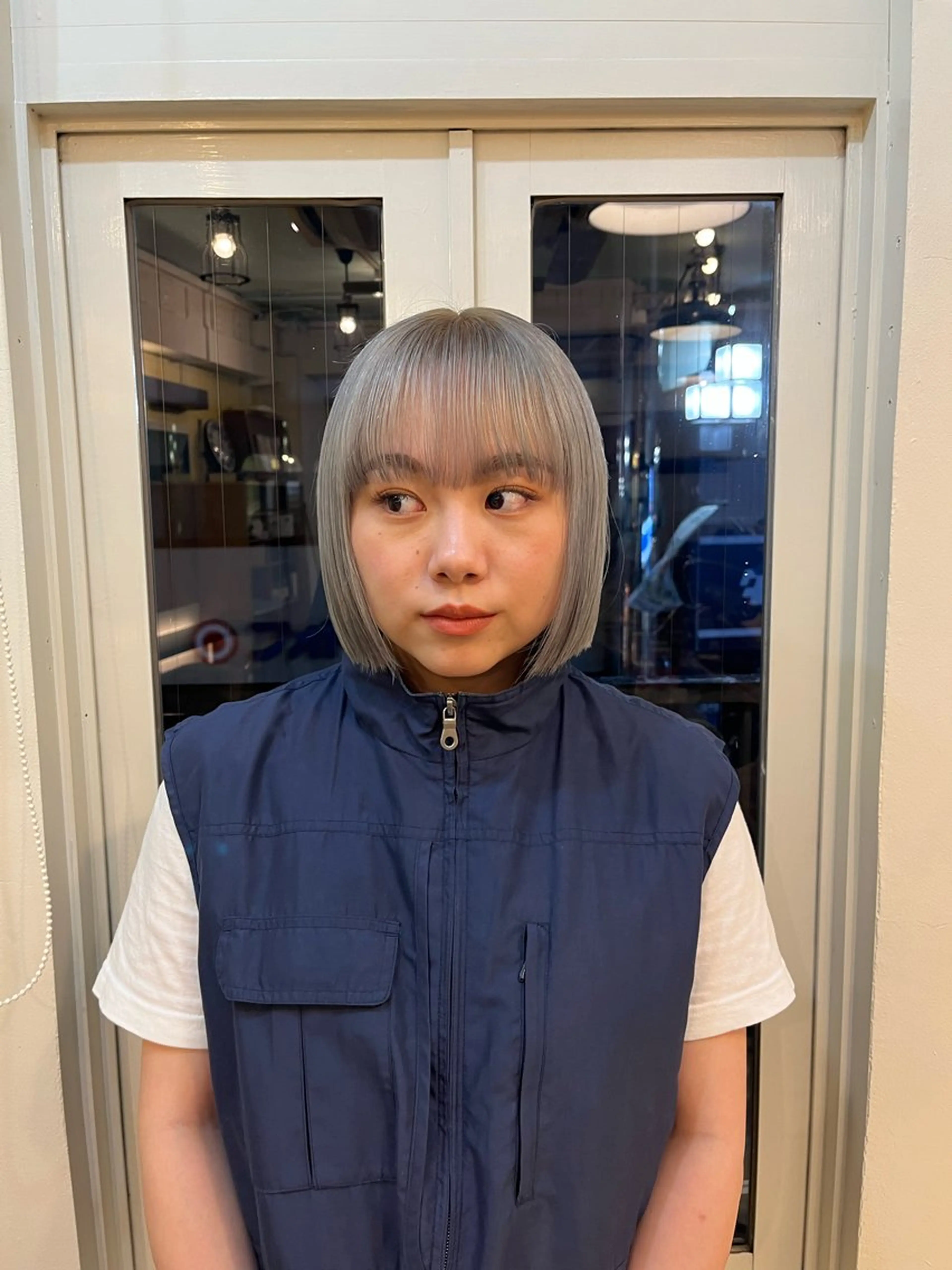 ミディアム カラー GO TODAY SHAiRE SALON 原宿本店所属・ブリーチ/レイヤー ハッシュカット/河内のヘアスタイル