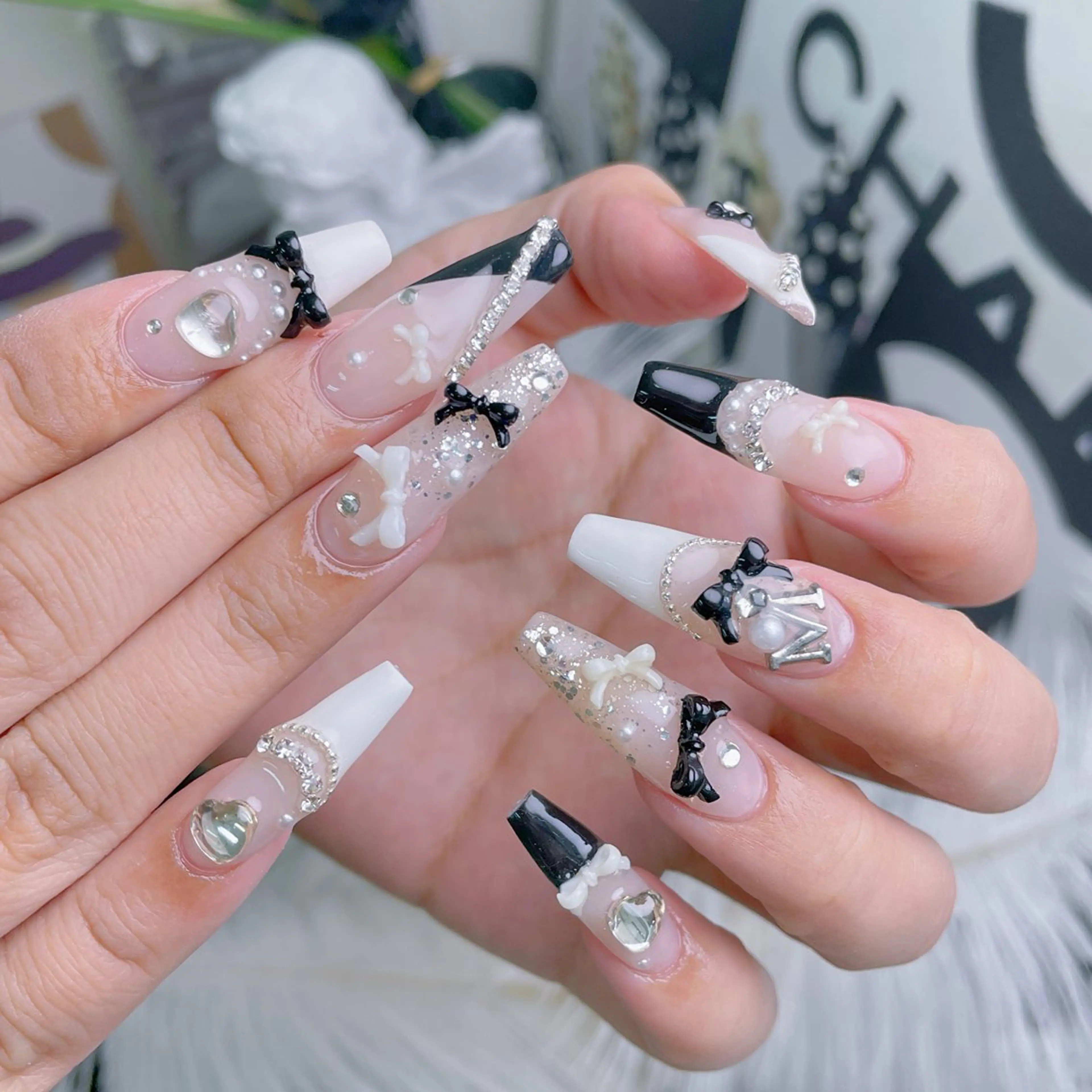 ネイル ハート 韓国ネイル スカルプネイル 夏ネイル ワンホンネイル ハンドネイル MELODY BEAUTY SALON所属・Melody  スカルプ専門店のネイルデザイン