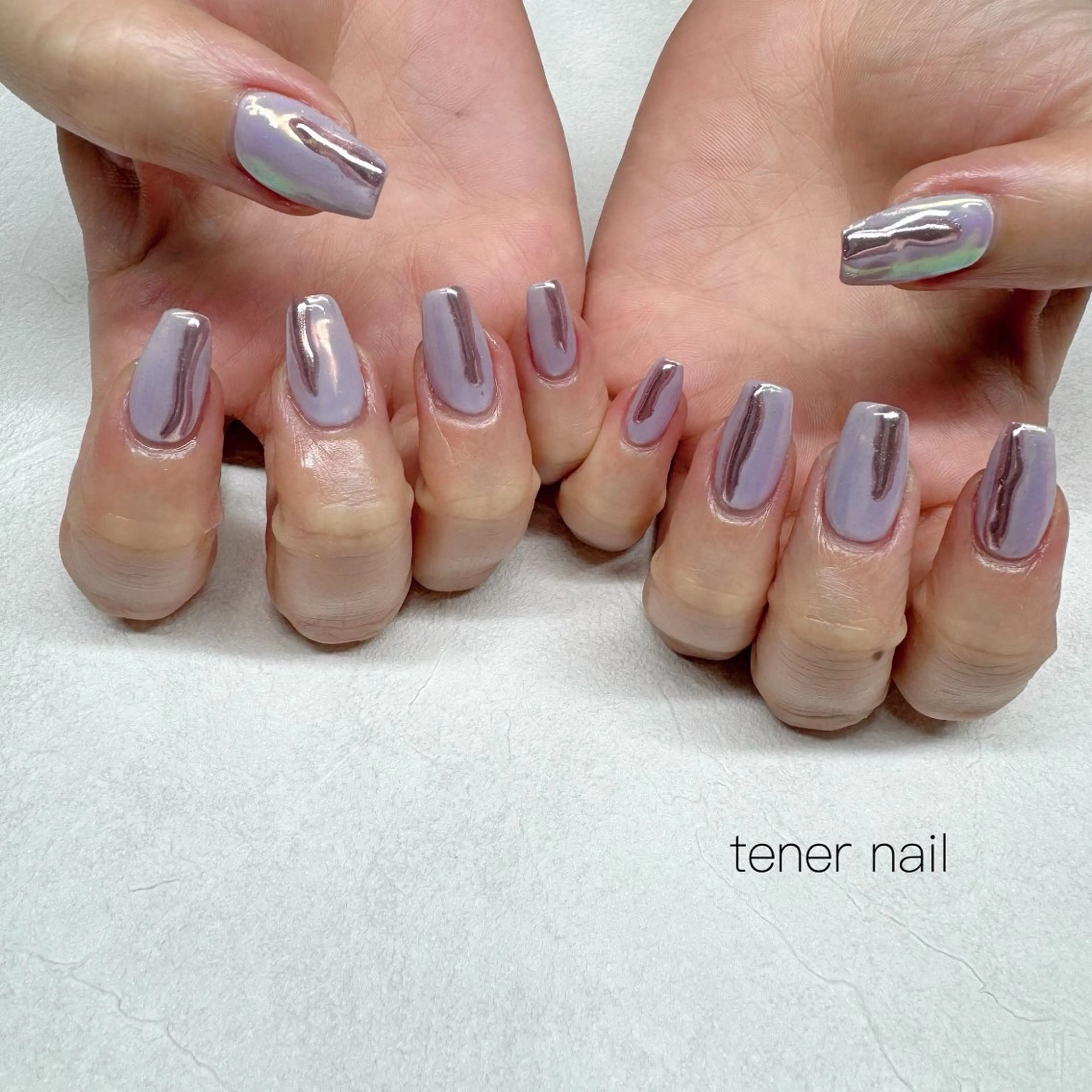 ネイル ニュアンスネイル パープル ハンドネイル tener  nail  テネルネイル所属・テネルネイル tener nailのネイルデザイン