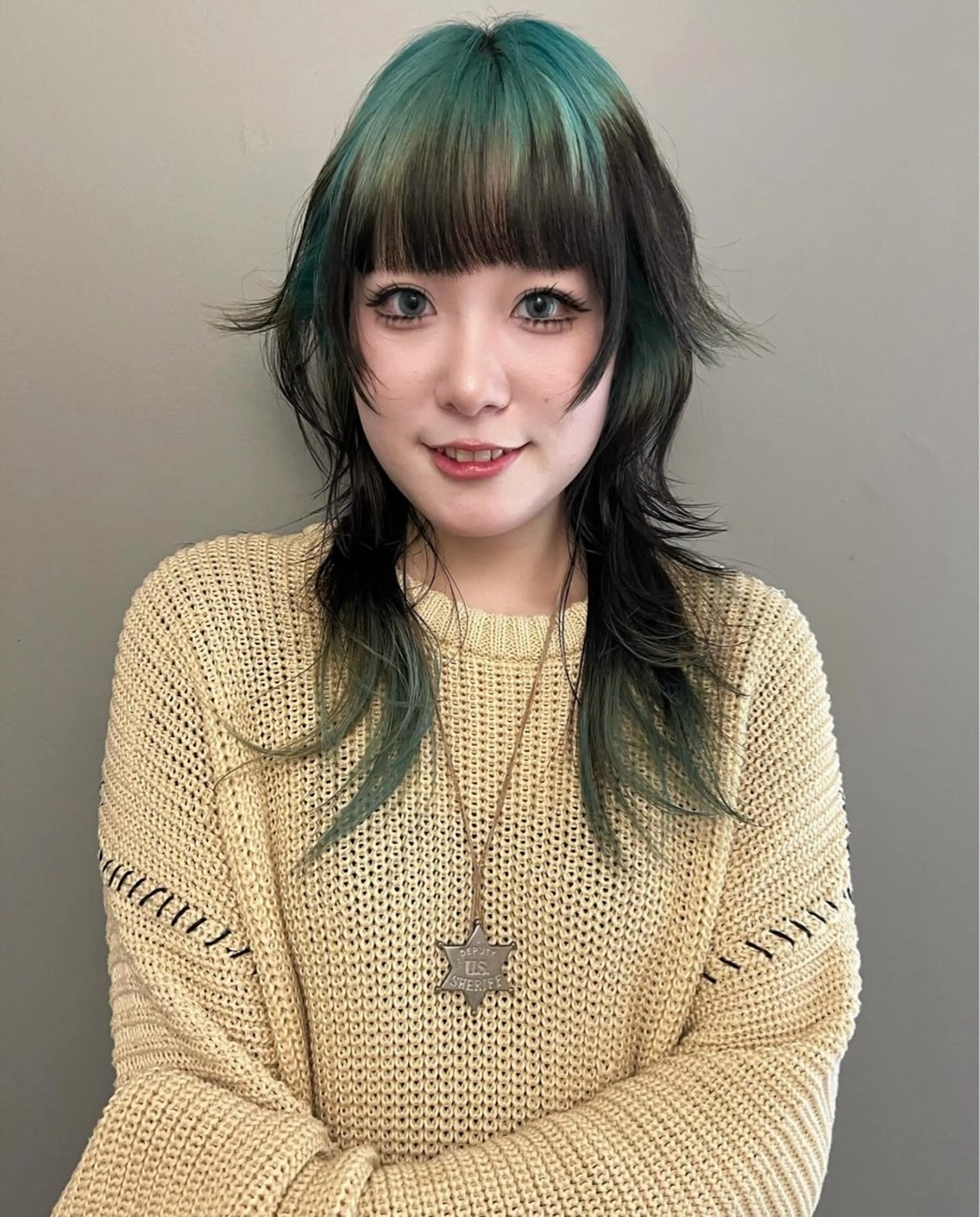 セミロング カラー カット ヘアカラー haco＋所属・圧倒的デザイン力 店長🎨RENAのヘアスタイル