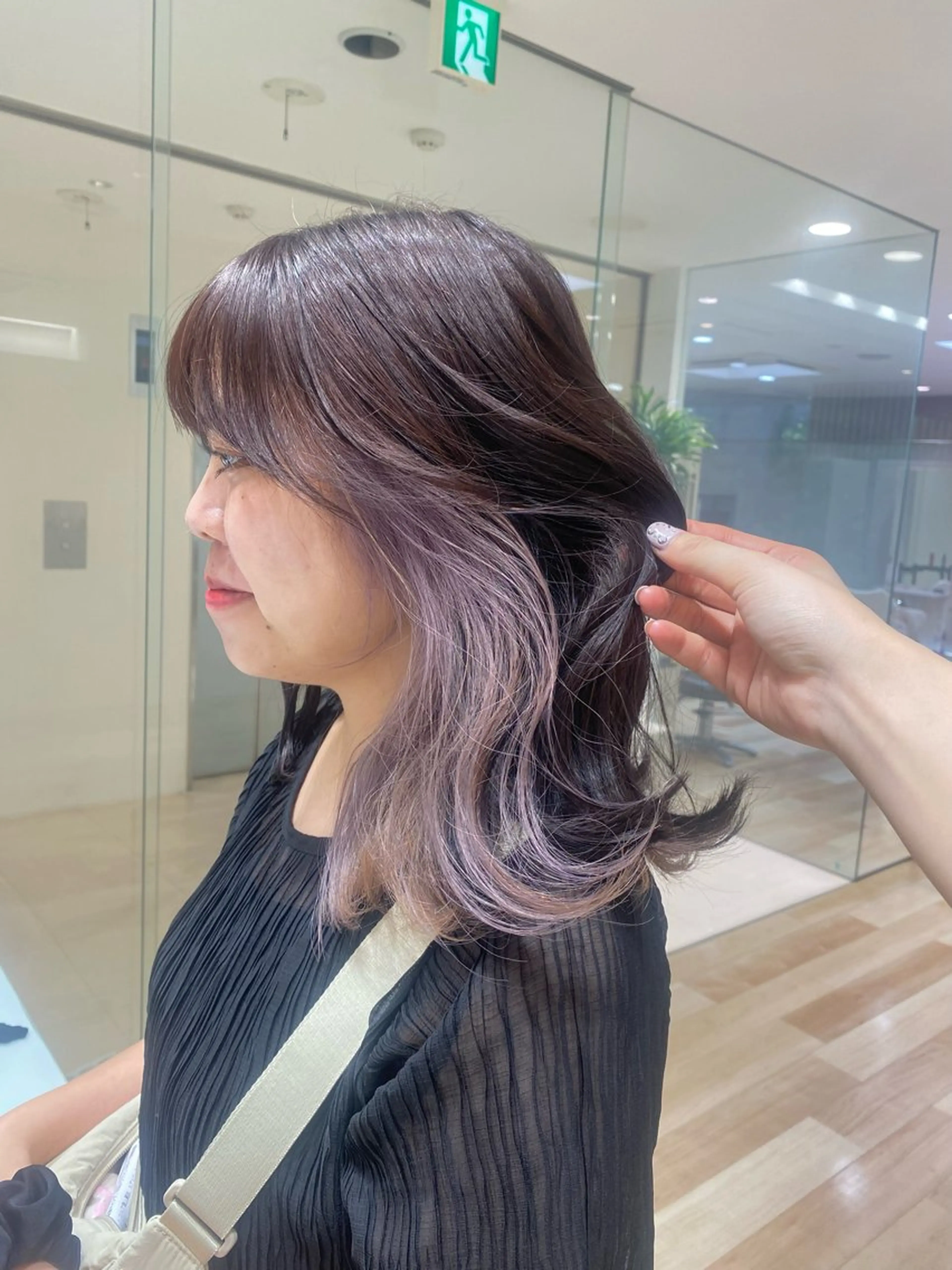 カラー ラベンダーカラー カット ヘアカラー トリートメント 松永 わかなのヘアスタイル