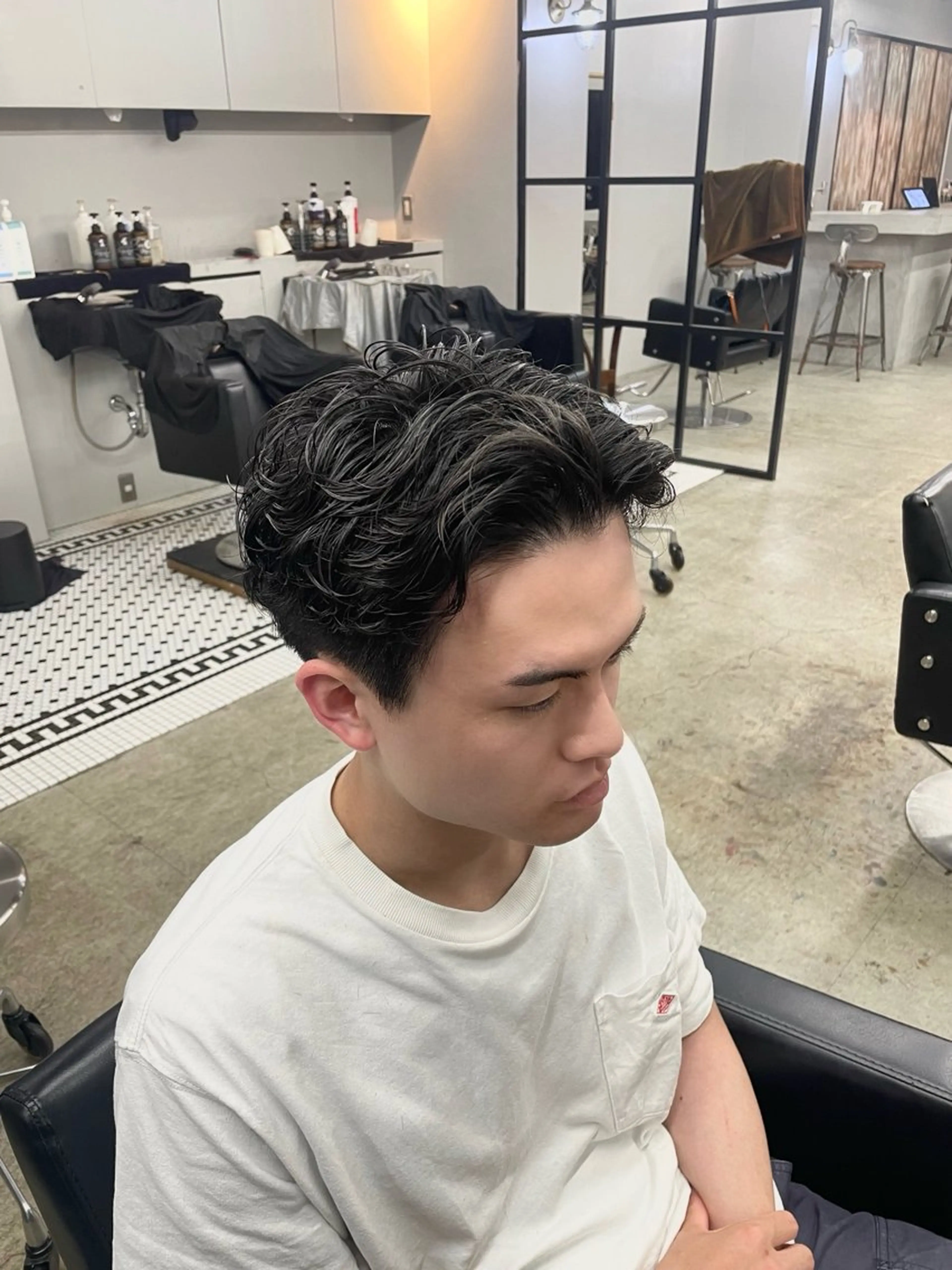 ショート パーマ メンズ パーマ トリートメント Ameri 新宿所属・𓆩︎🩸個性カラー SAKÜRA𓆪⋆˚のヘアスタイル