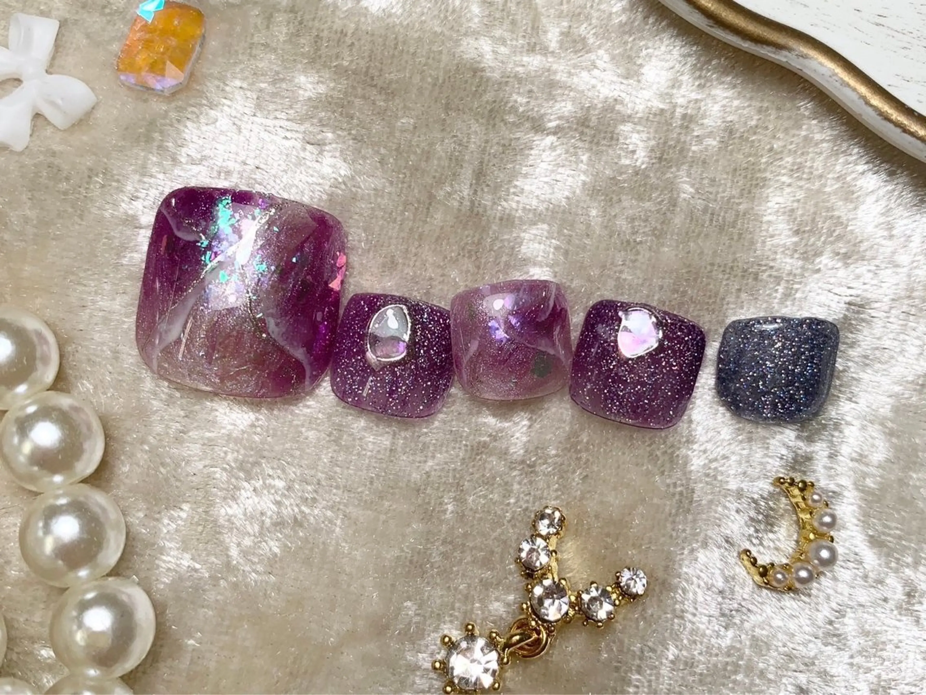 ネイル フットネイル ネイルPetit Ribbonのネイルデザイン