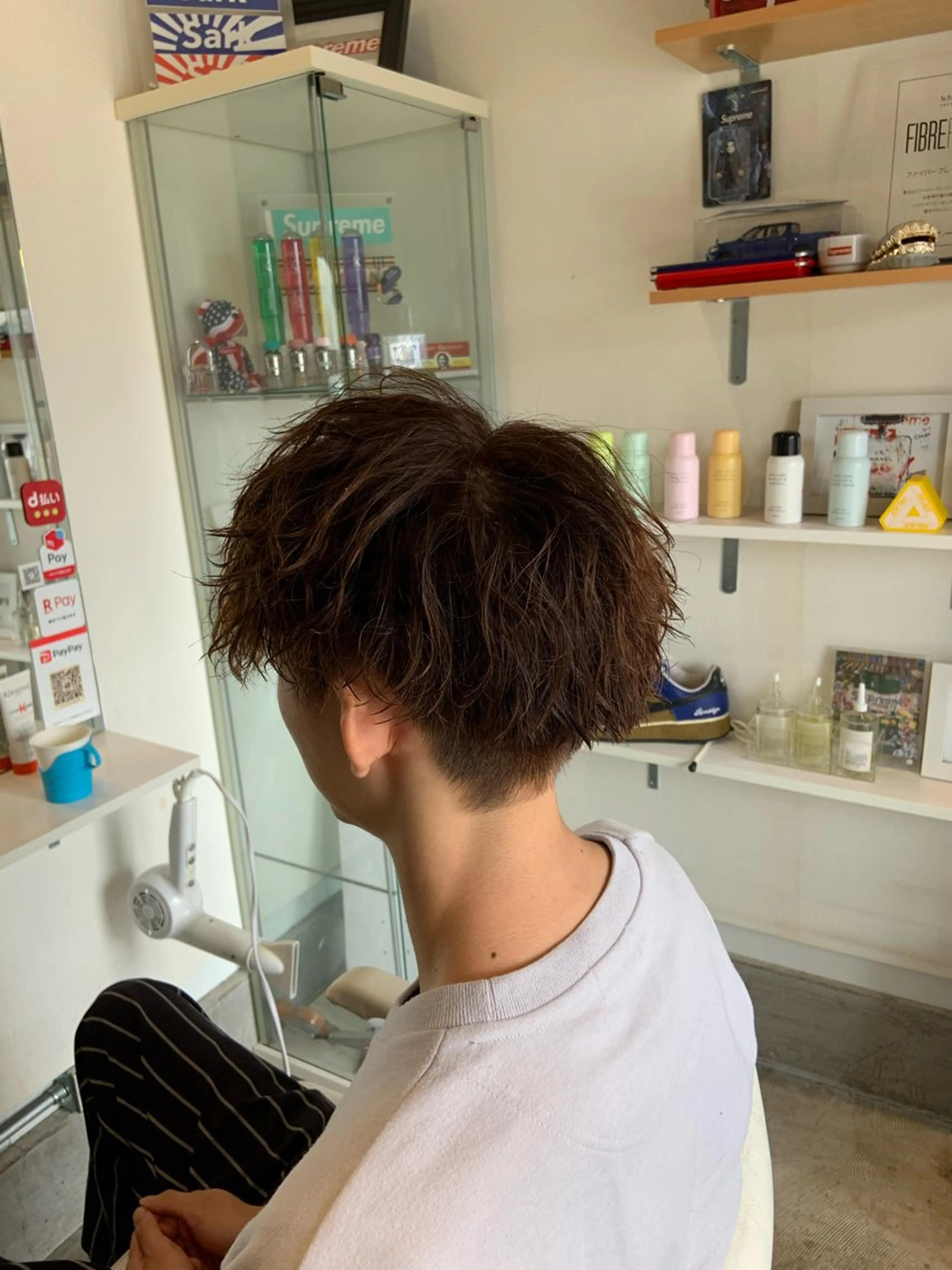 パーマ メンズ カット パーマ 原谷 一成のヘアスタイル