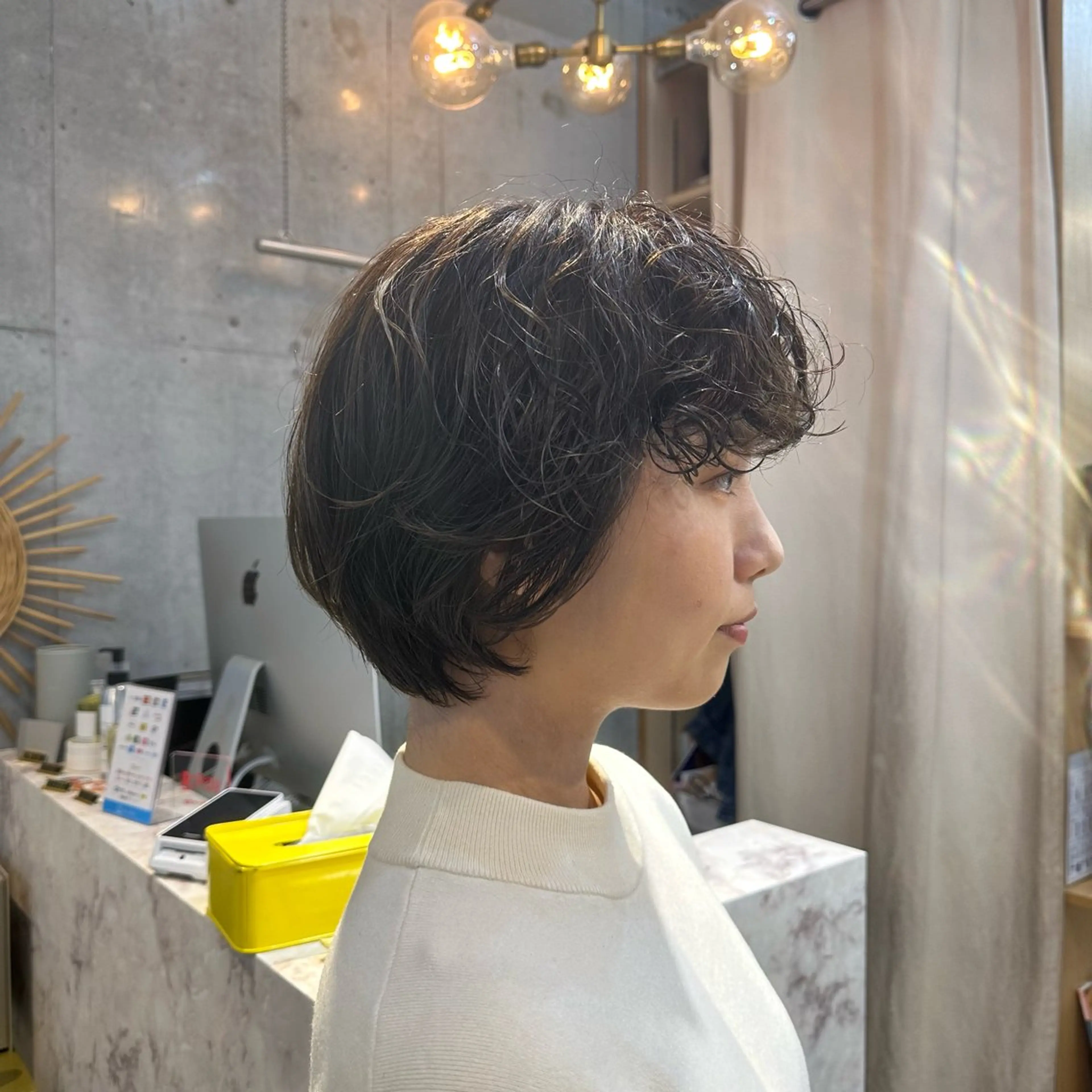 ショート パーマ カット パーマ さとう あやかのヘアスタイル