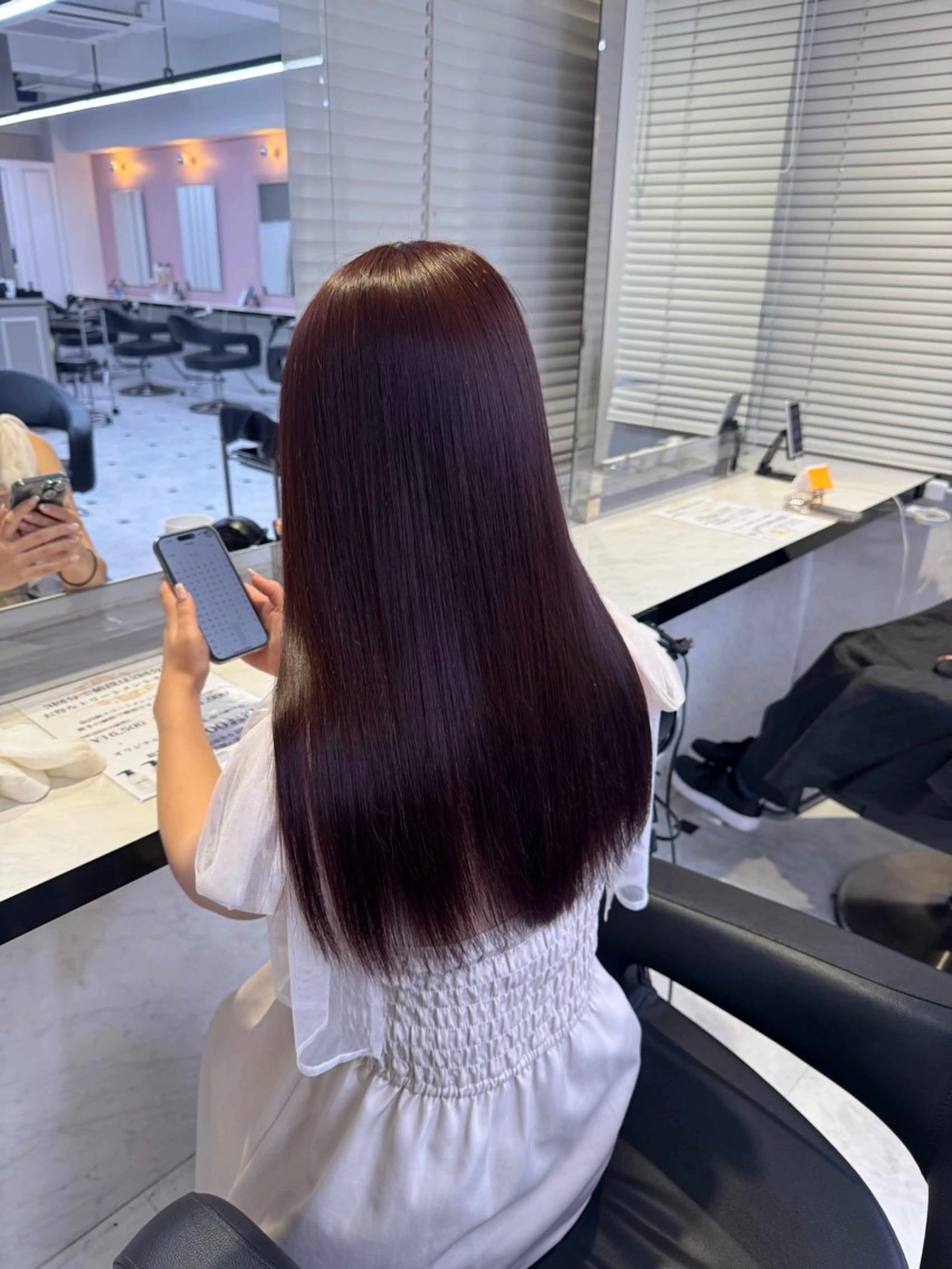 ロング ヘアカラー トリートメント 韓国ガーリー🤍暖 色カラー🤍misaのヘアスタイル