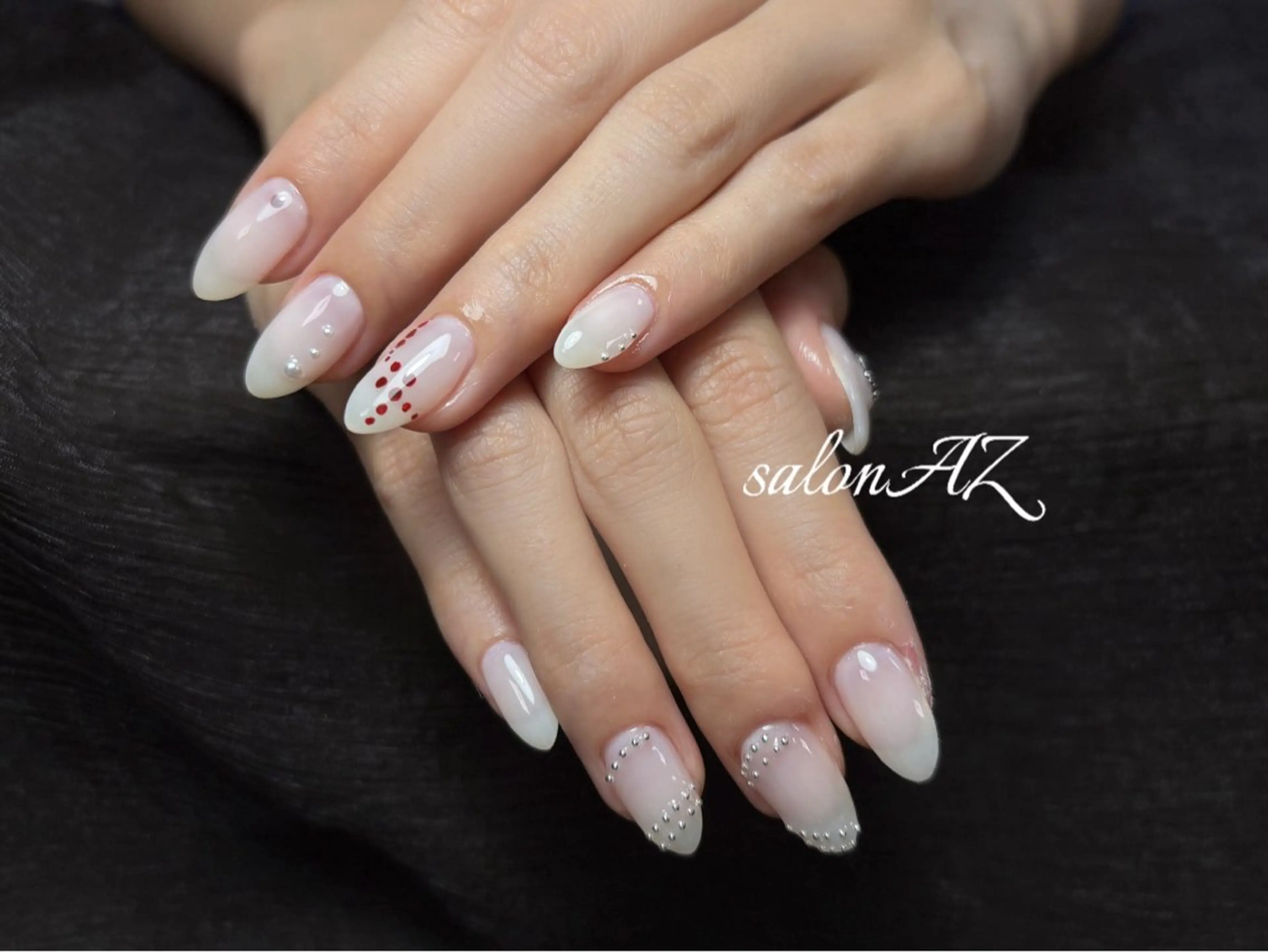 ネイル アートネイル 長さ出し フットネイル フレンチネイル ジェルネイル ハンドネイル salonAZ トップネイリストのネイルデザイン