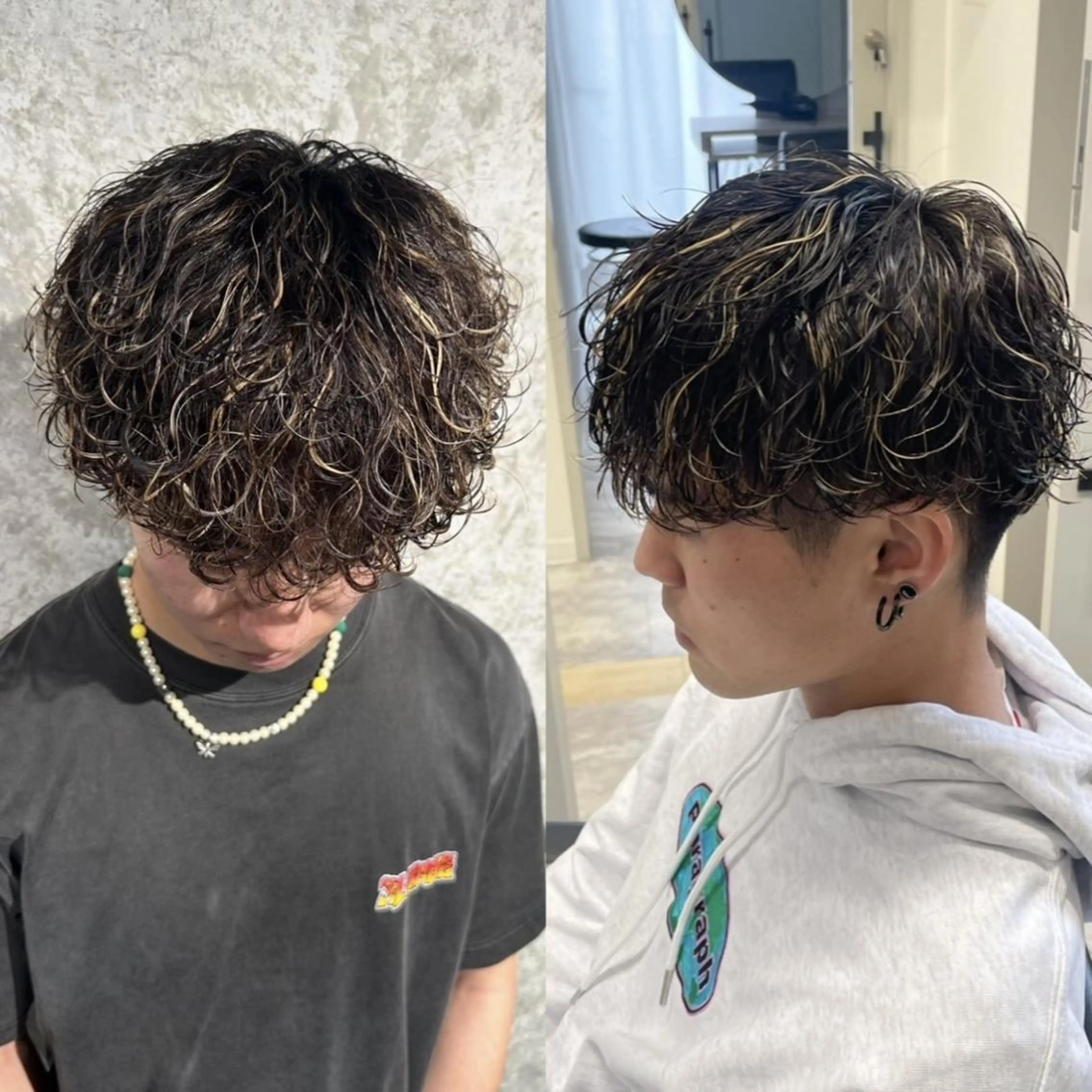 ショート カラー パーマ メンズ カット ヘアカラー パーマ トリートメント GLANZ天神赤坂 メンズサロンのヘアスタイル