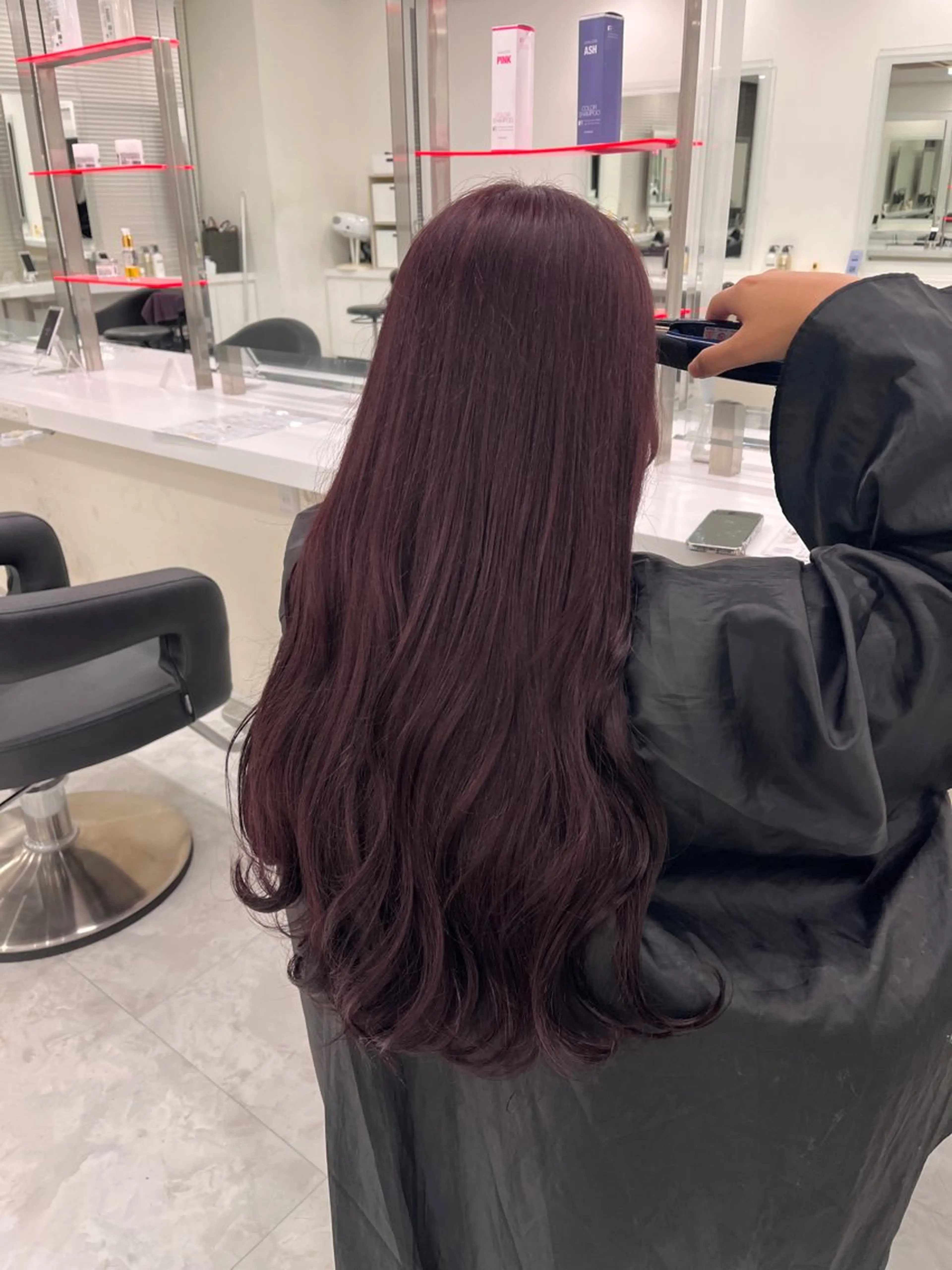 ロング カラー ヘアカラー トリートメント 女の子が好きな色 モテ暖色🎀🪽のヘアスタイル