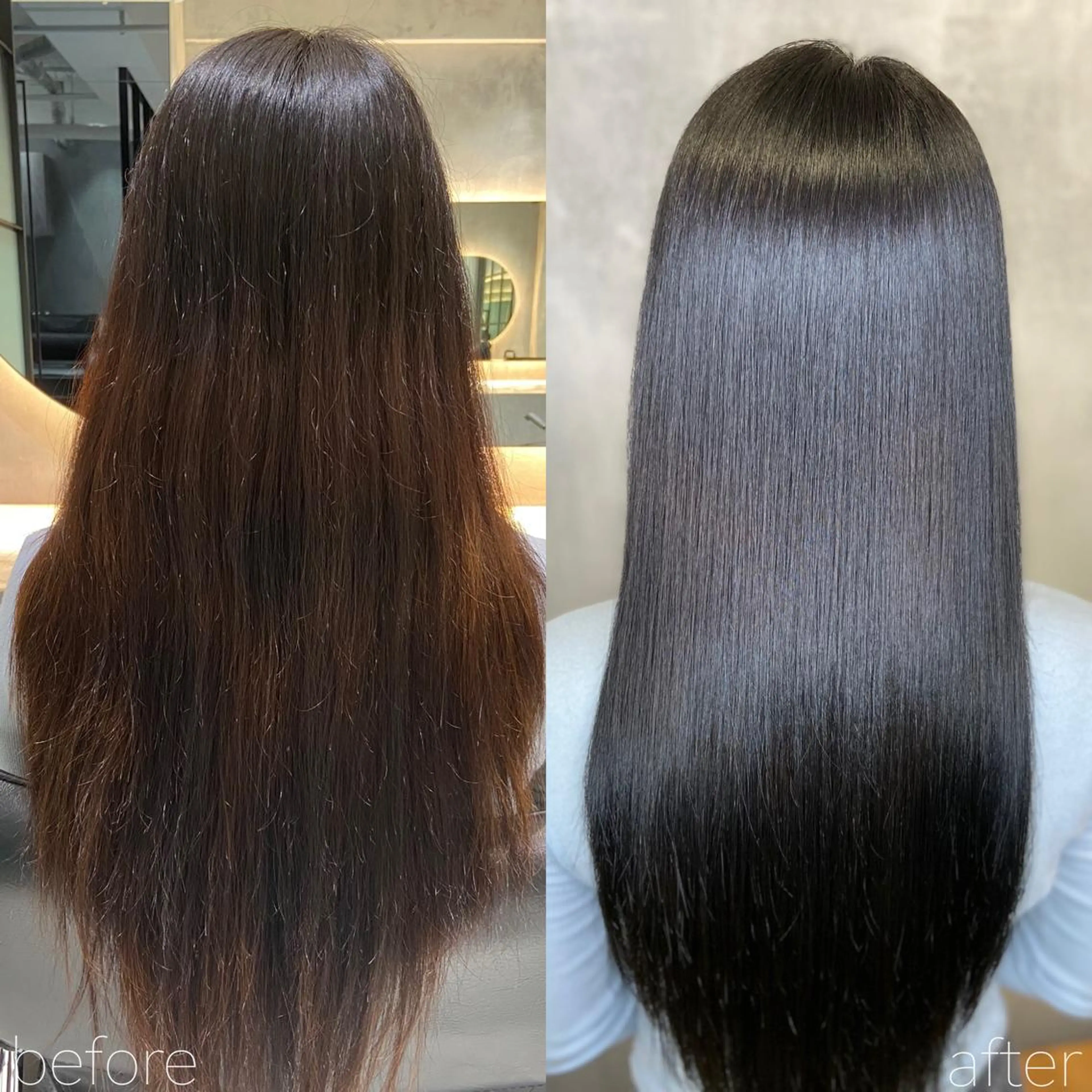 ロング カラー 縮毛矯正 トリートメント ツバサ 髪質改善のヘアスタイル