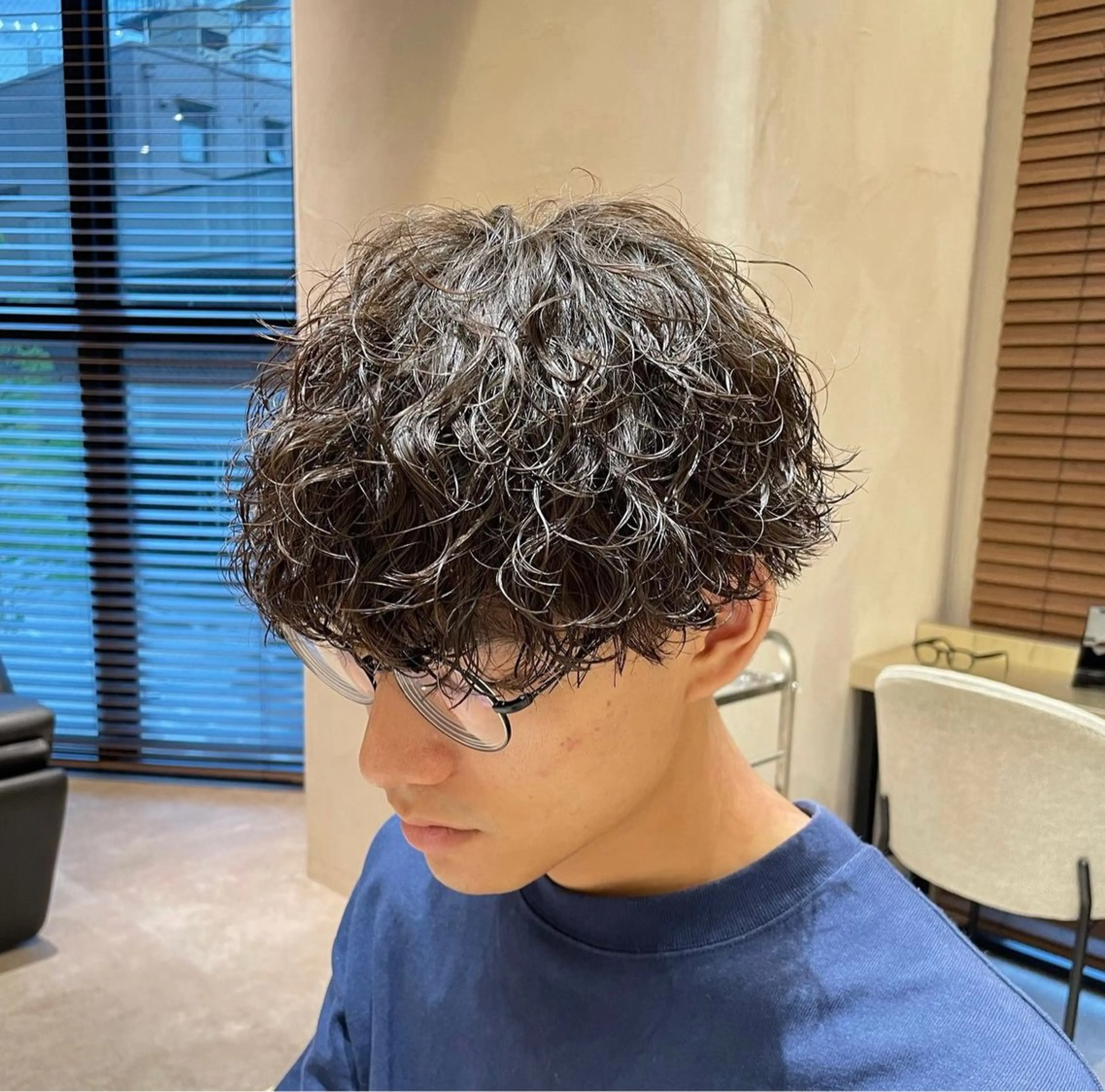 ショート パーマ メンズ カット パーマ メンズ特化美容師 🤍FUKAのヘアスタイル