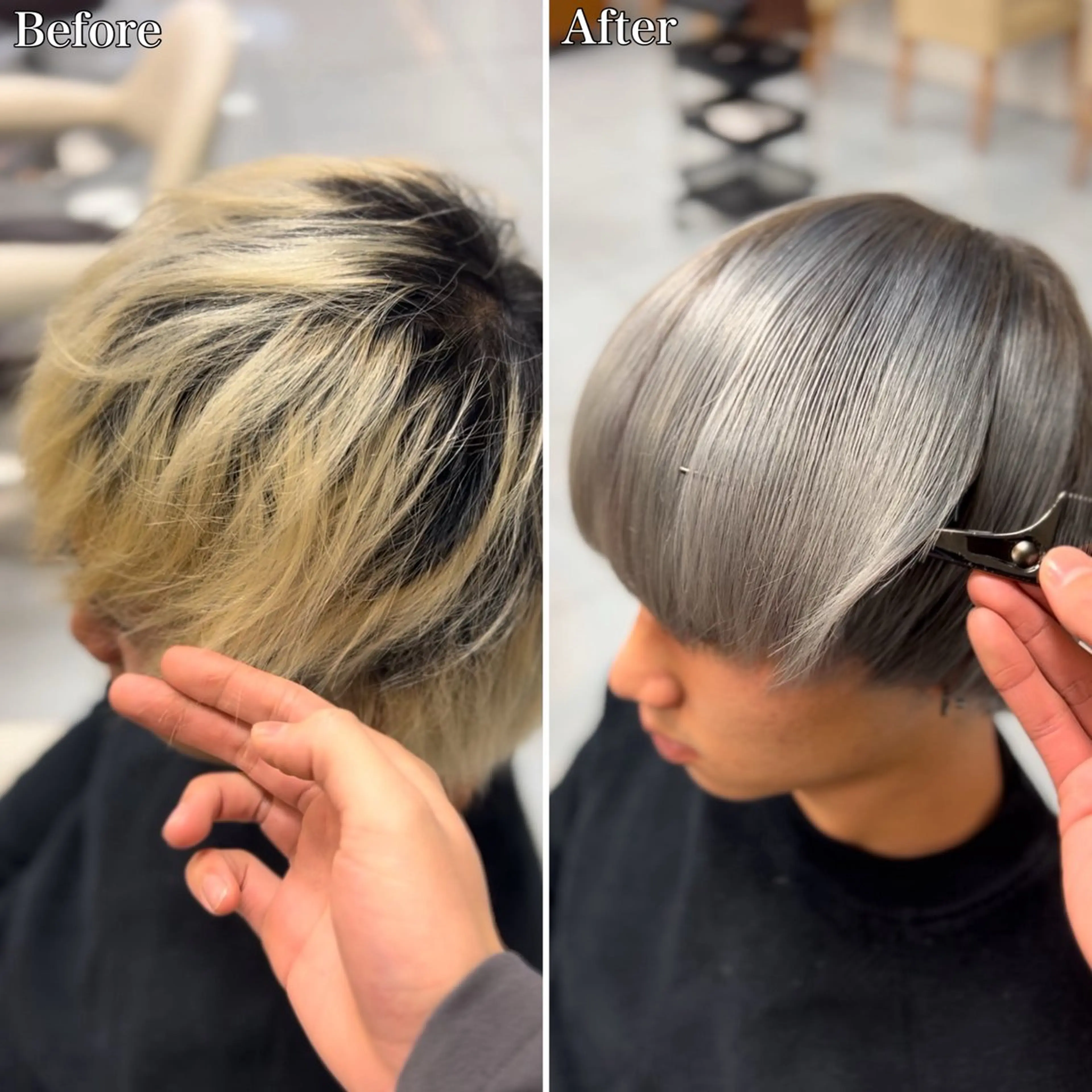 ロング カラー メンズ メンズブリーチ ブリーチ くせ毛 髪質改善 トリートメント カット ヘアカラー トリートメント 🔮メンズ縮毛矯正 毛流れパーマ💎竹永のヘアスタイル