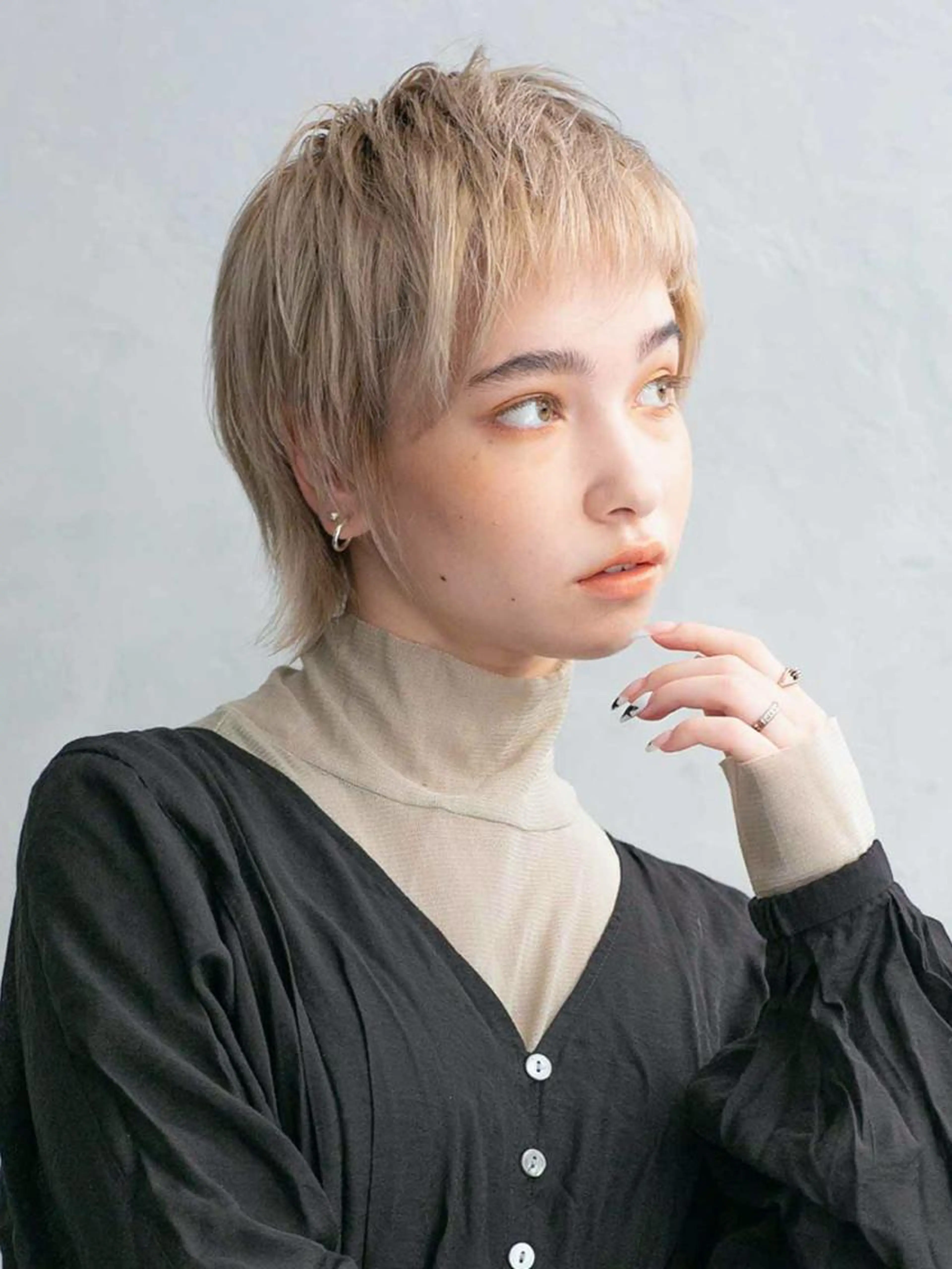ブリーチ全体染めの写真
