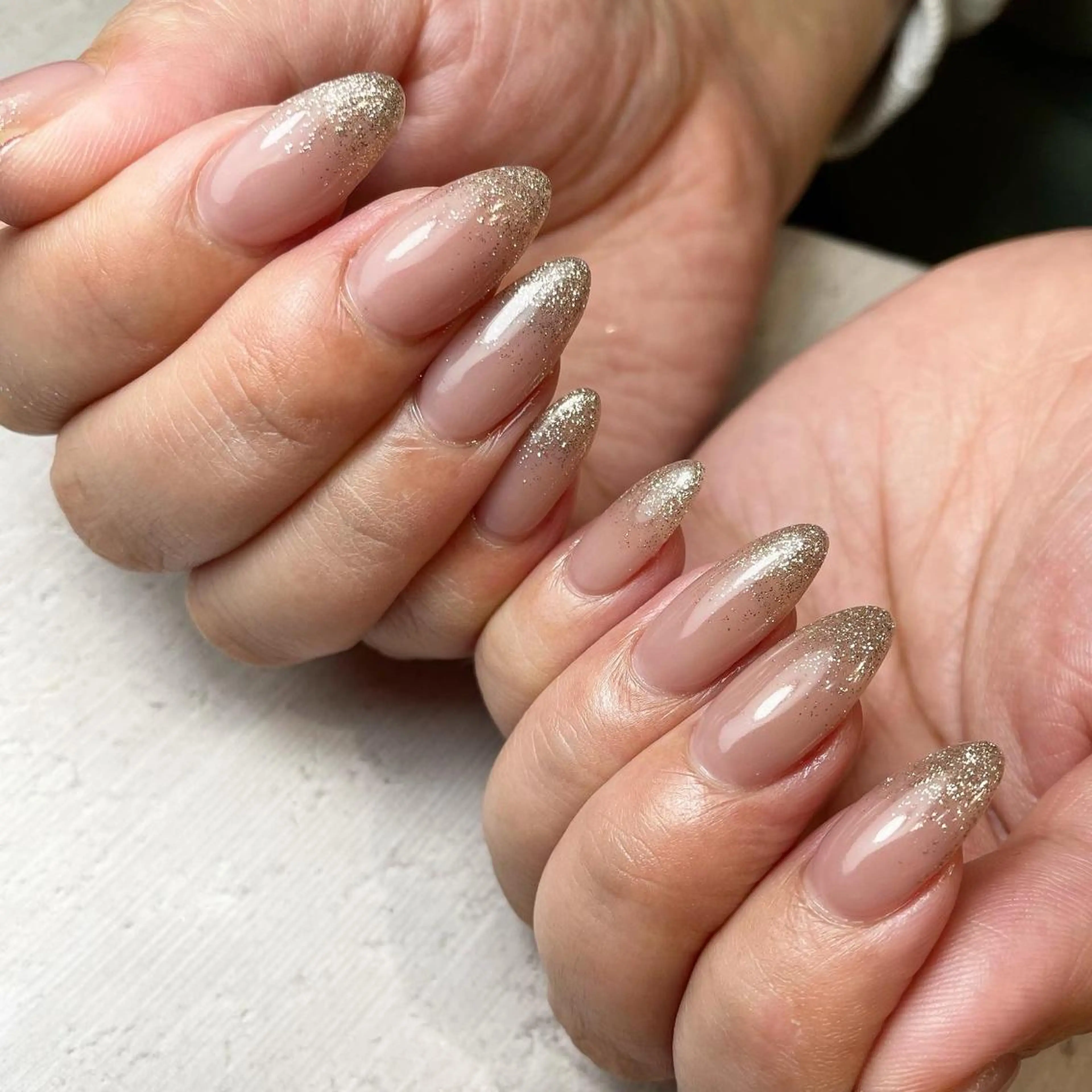 ネイル グラデーション ラメ(グリッター) ラメグラデーション ハンドネイル nail&eyelash mate所属・京都/東向日/ ayumiのネイルデザイン