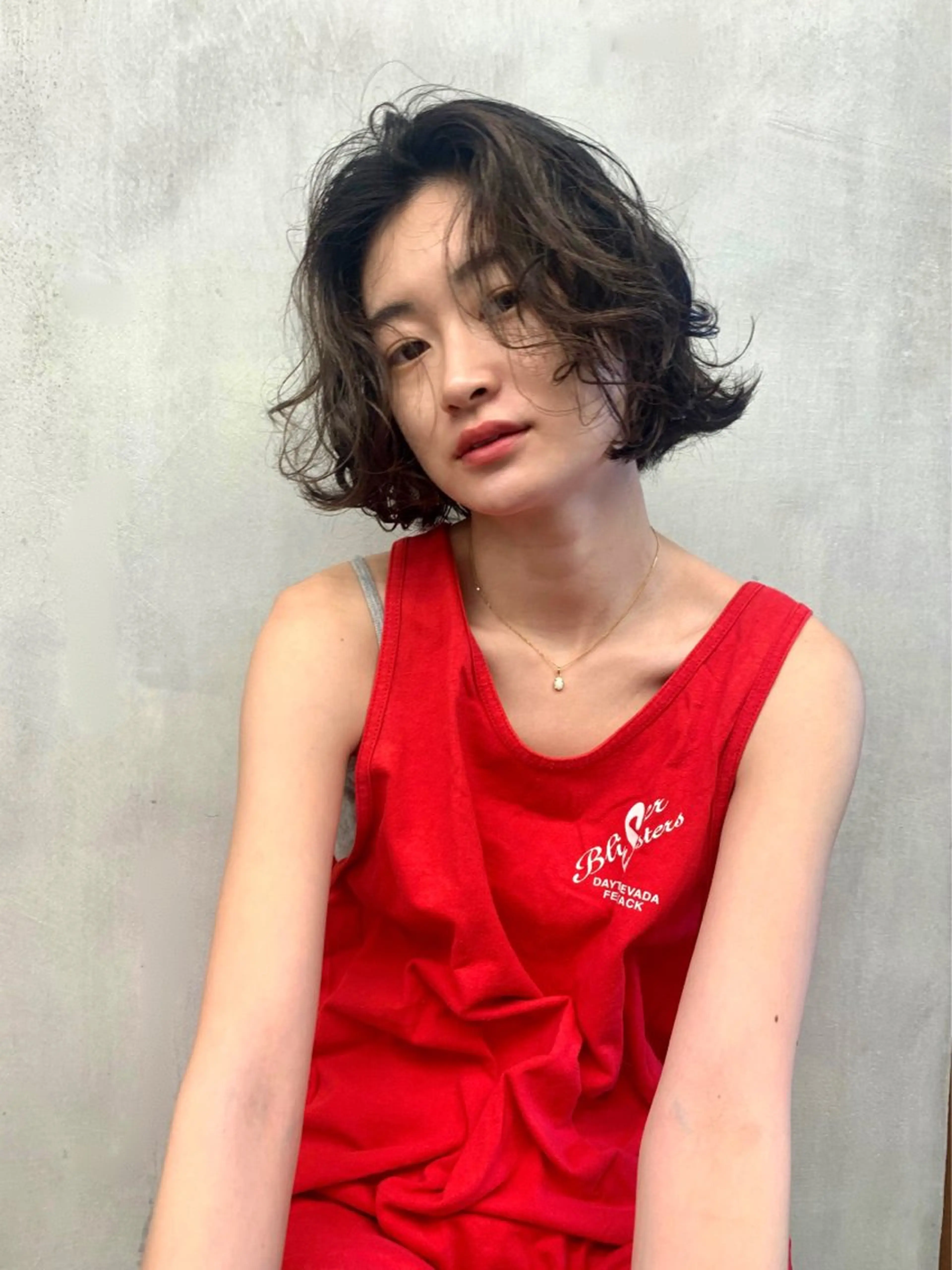 ミディアム ボブ くせ毛 森田 博樹のヘアスタイル