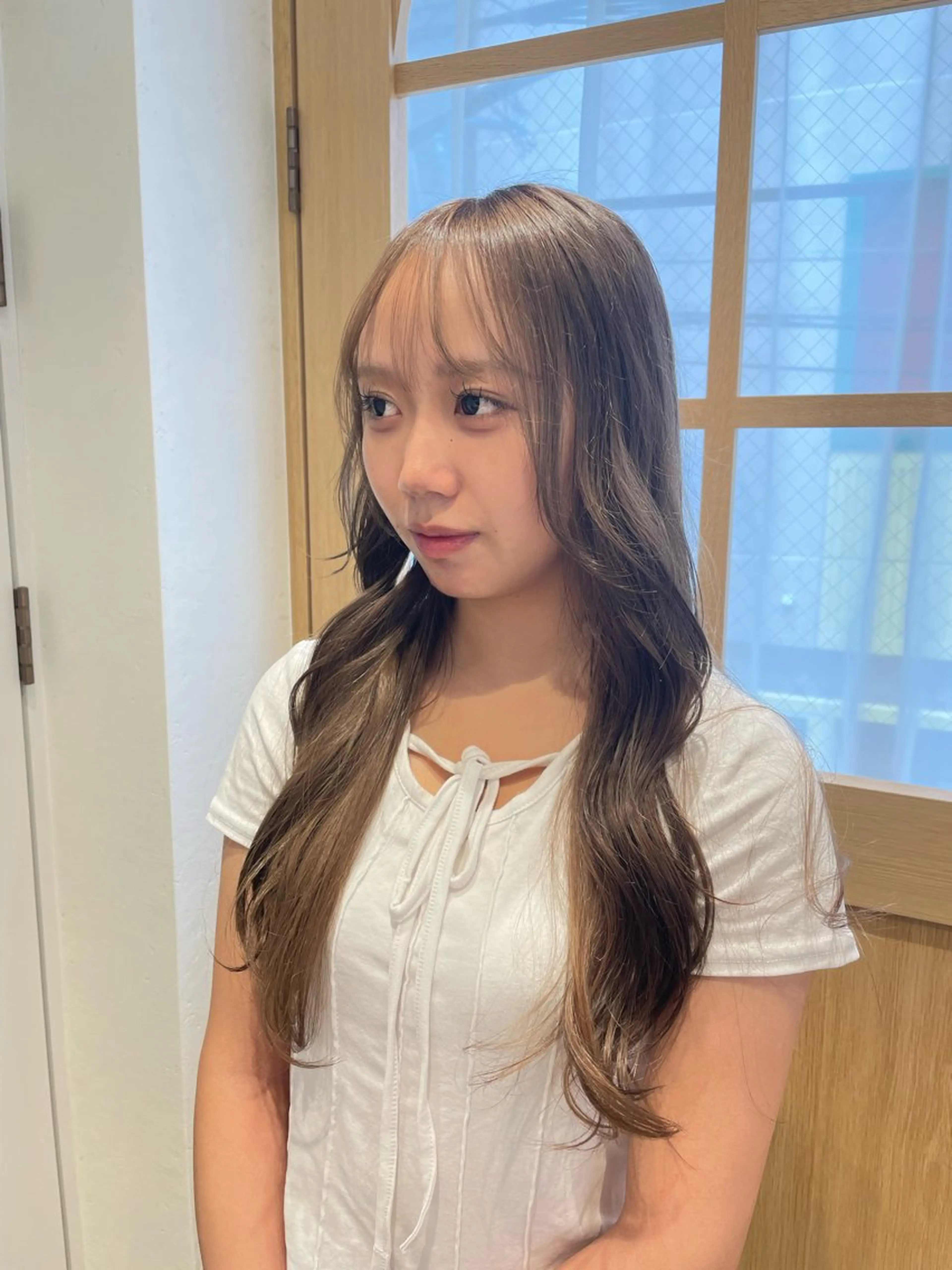 ロング カラー ヘアアレンジ ベージュカラー ブラウンカラー 🌟当日予約OK🌟 西野楓加のヘアスタイル