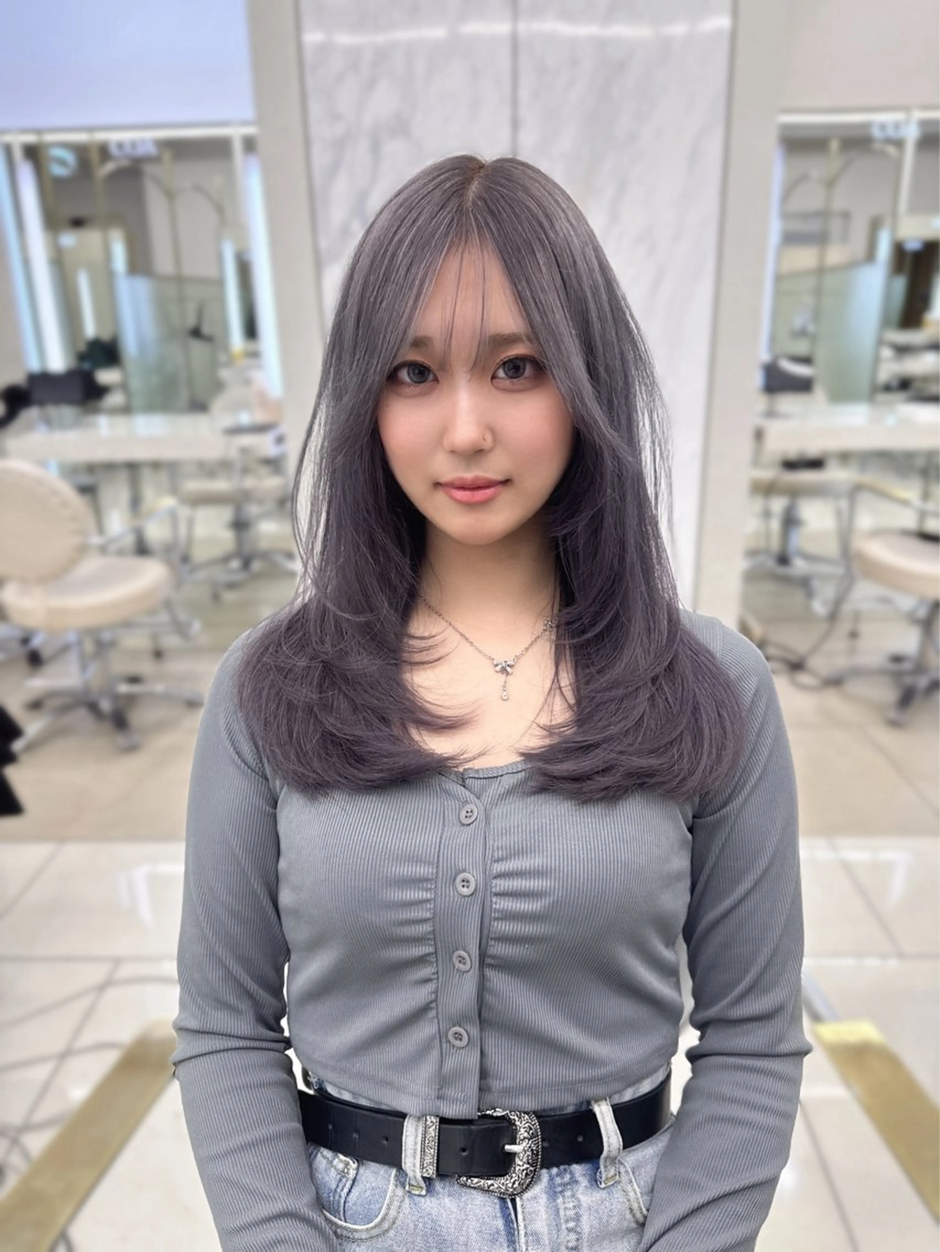 ロング カラー ヘアカラー COA GINZA 空也/前髪/顔まわりのヘアスタイル