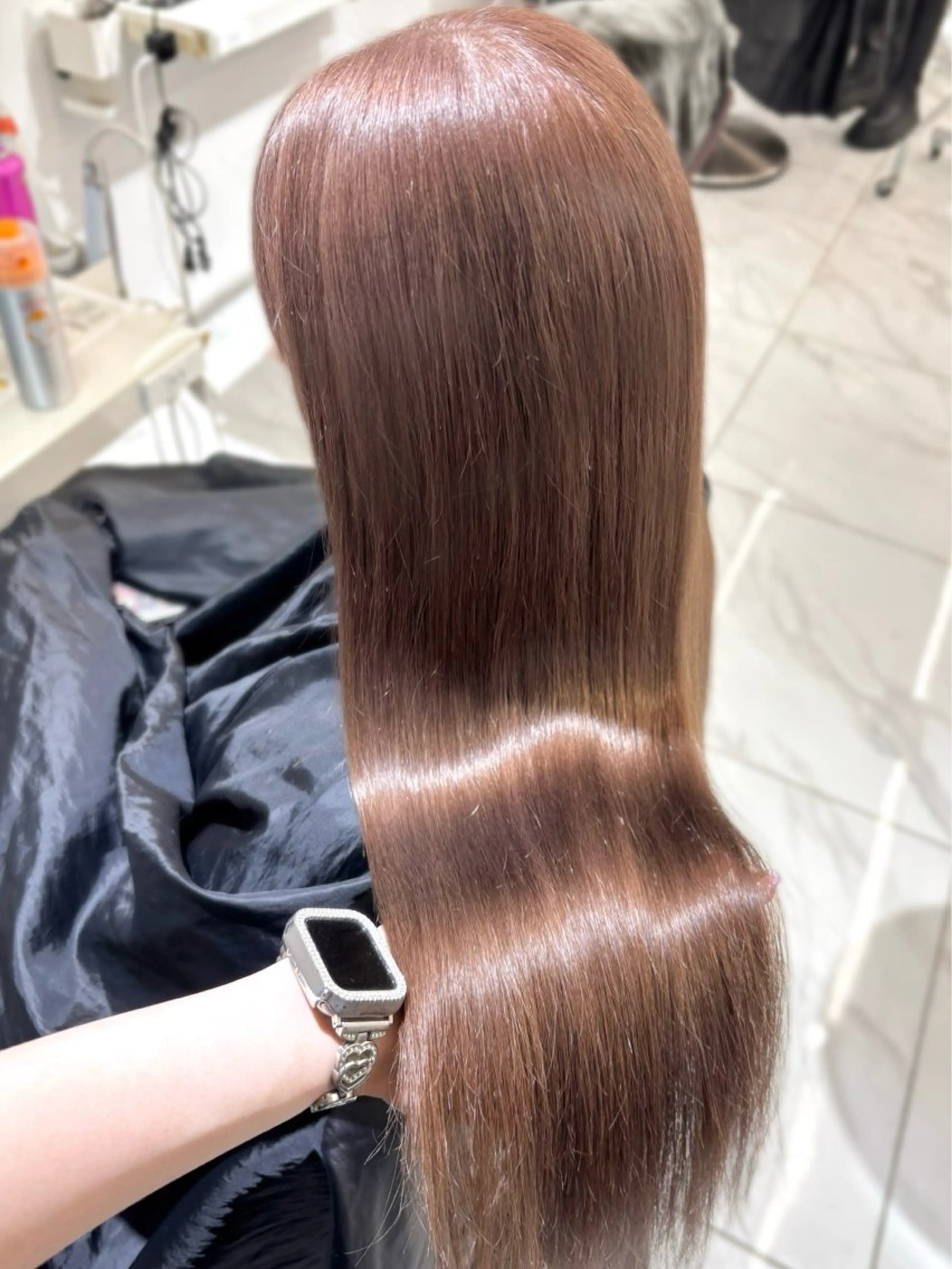 ロング カラー ベージュカラー ブリーチ ラベンダーカラー ラベンダーベージュ 盛れる顔周り×ピンク Risa🎀のヘアスタイル