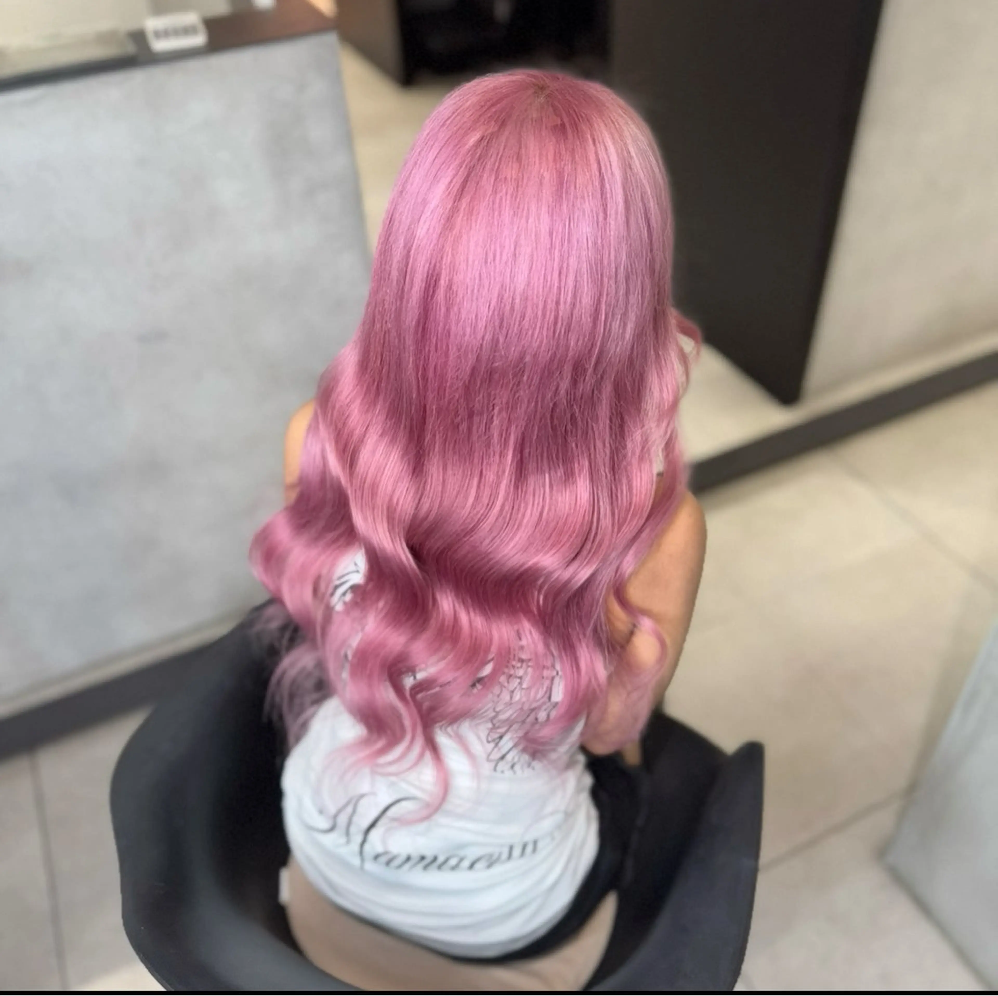 ロング カラー ブリーチ ピンクカラー エクステ ヘアカラー エクステ 🫧offwhite RISAKO🫧のヘアスタイル