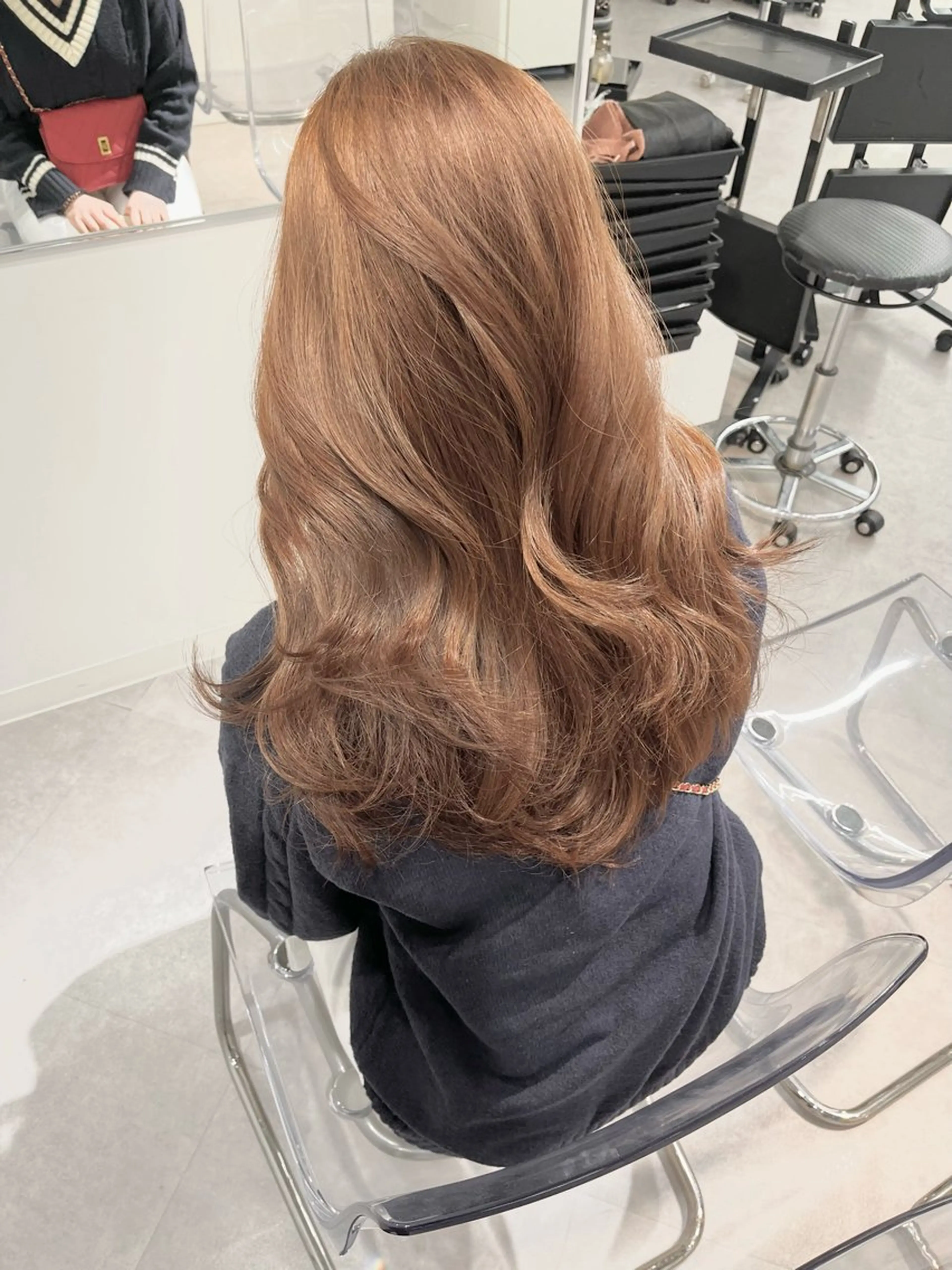 ロング カラー カット ヘアカラー トリートメント 新宿/韓国ヘアレイヤ ー/髪質改善/岡崎のヘアスタイル