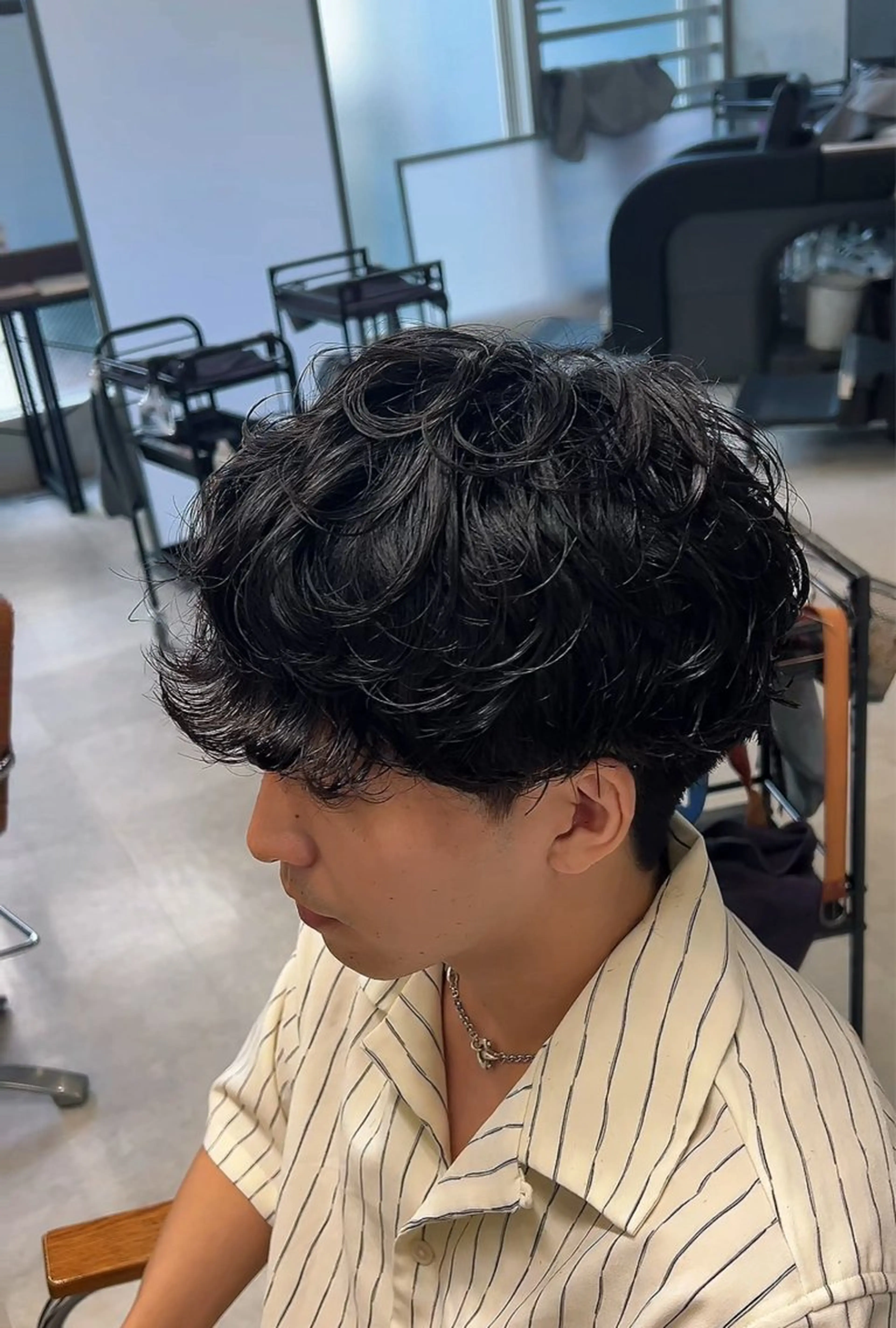 パーマ メンズ カット パーマ トリートメント ヘッドスパ ヘアセット カズキ🌼/ 曲がる縮毛矯正のヘアスタイル