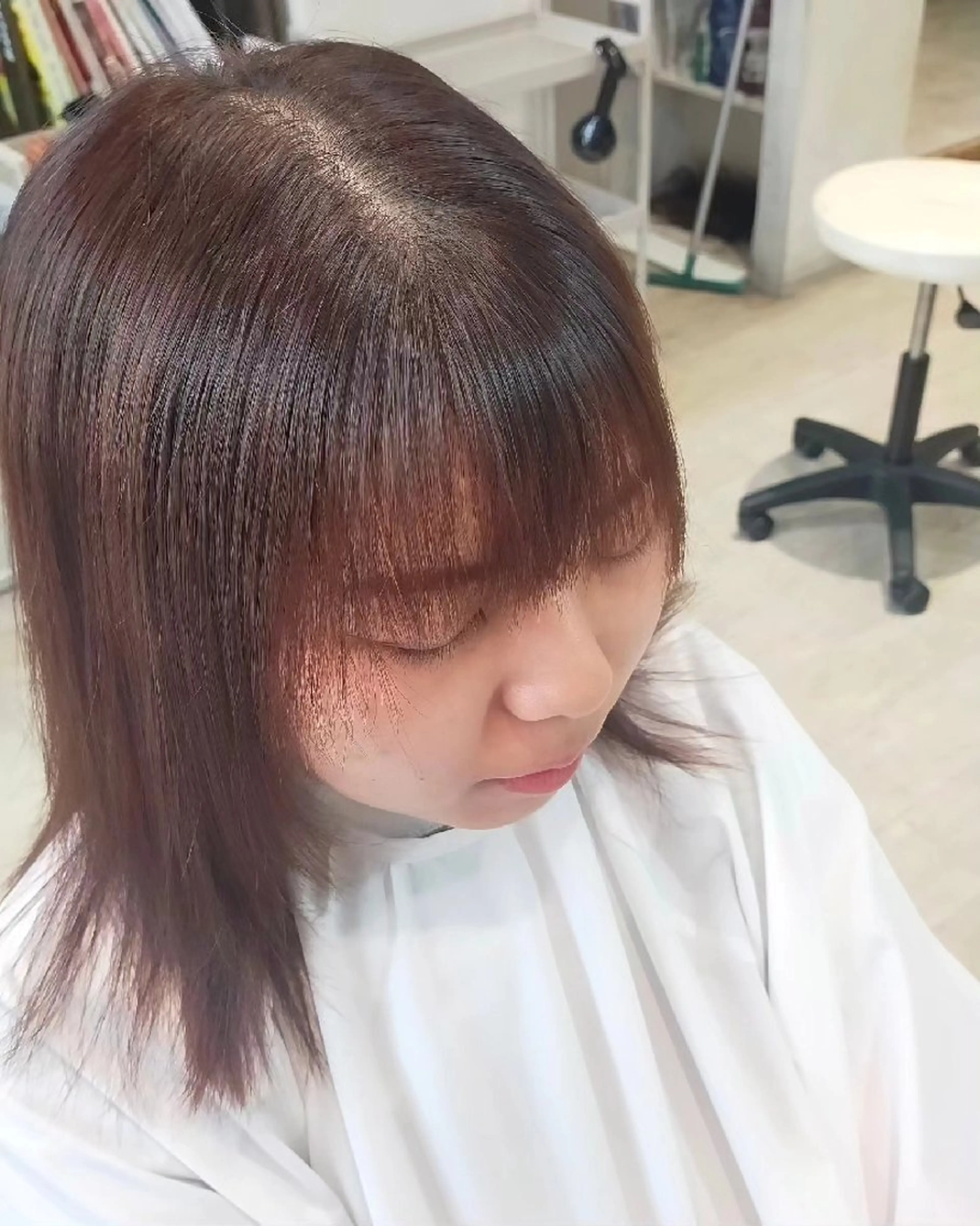 ミディアム 縮毛矯正 縮毛矯正 トリートメント Liberty 🎀 𝕂𝕒𝕟𝕟𝕒のヘアスタイル