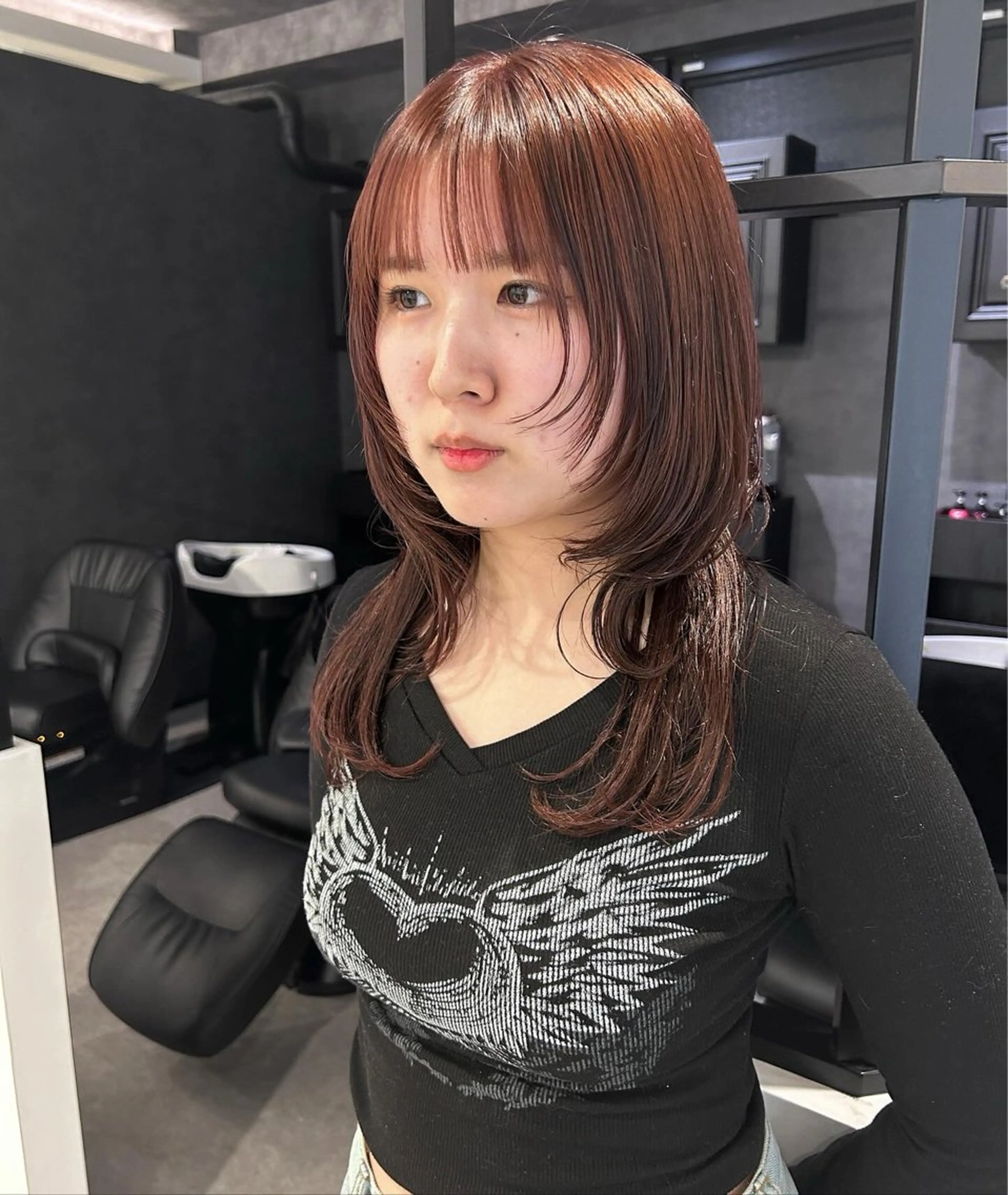 セミロング カラー 河野 いずみのヘアスタイル