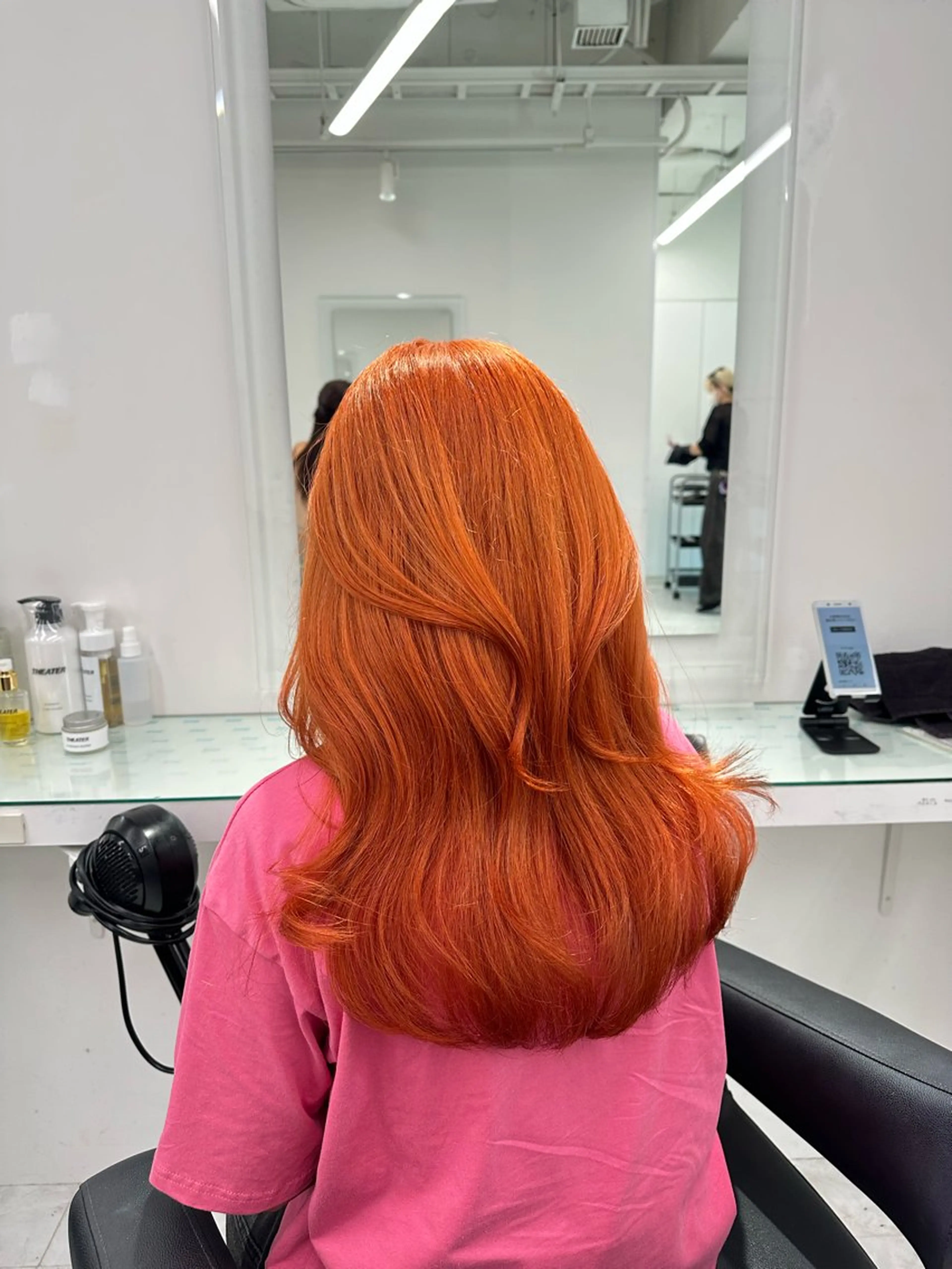 カラー ヘアカラー 夏カラーオレンジ ヘアーひめな🫧のヘアスタイル