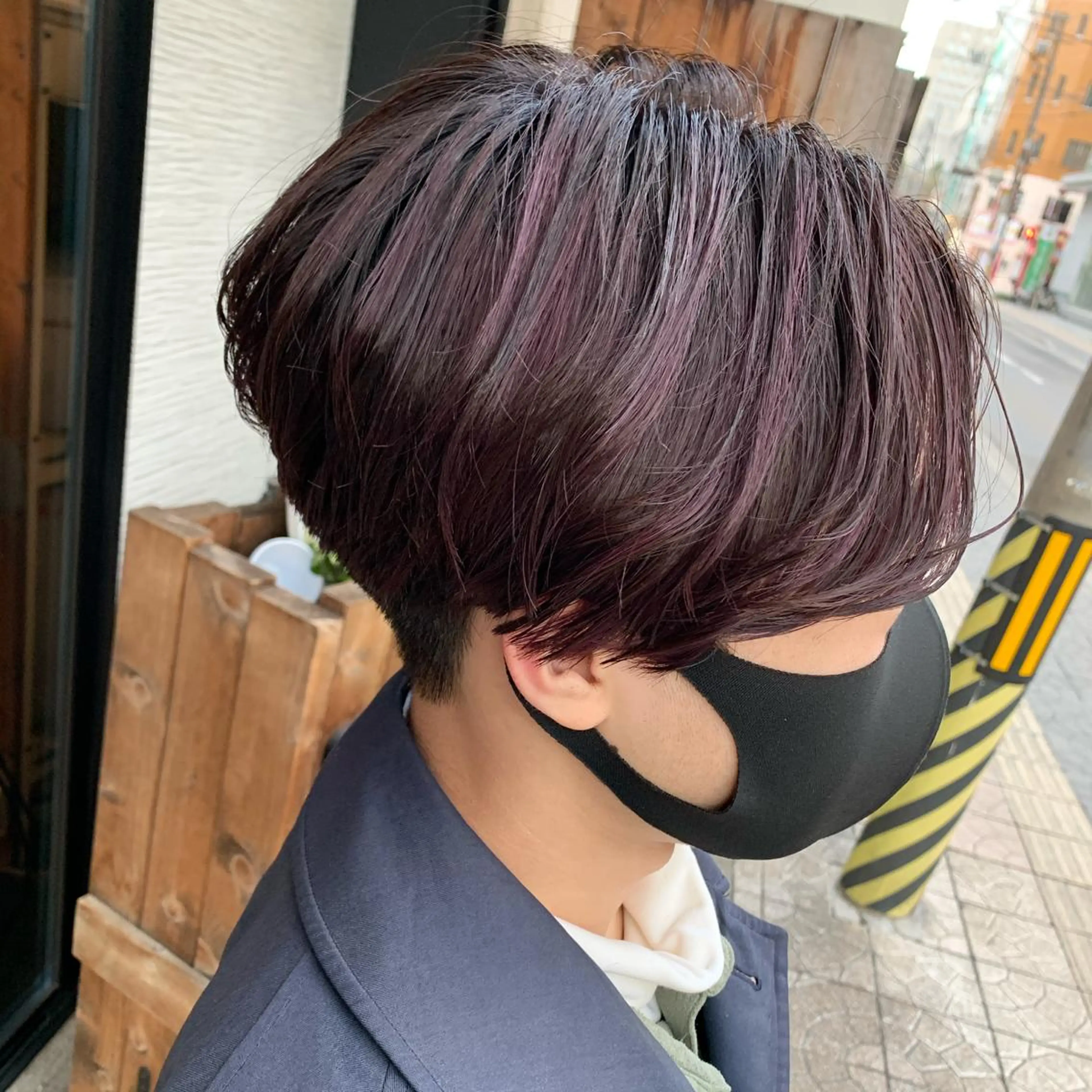 カラー メンズ ピンクカラー ピンクパープル yoshi (高橋福博)のヘアスタイル