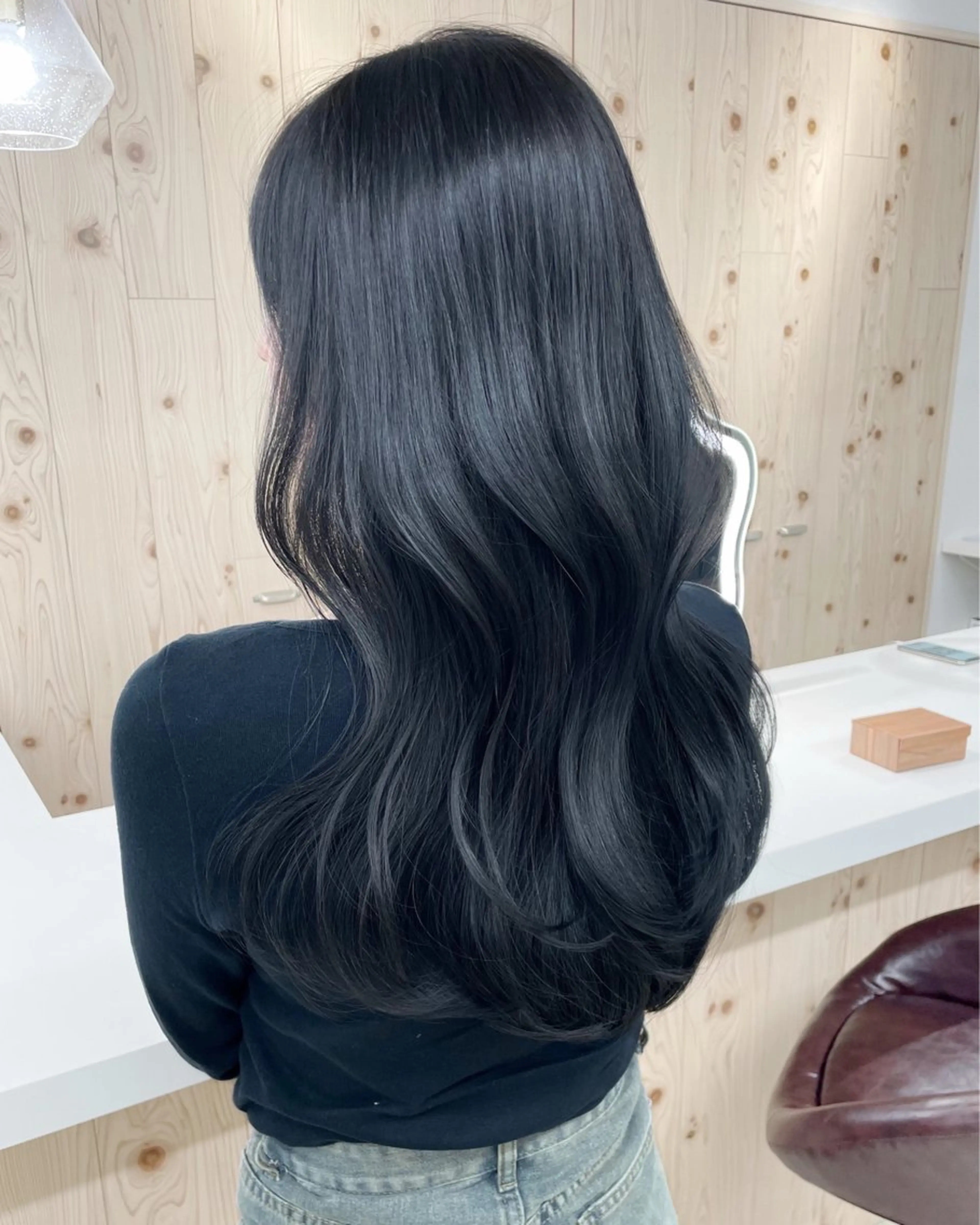 ロング カラー カット ヘアカラー トリートメント ヘアセット 新宿/韓国ヘア/ 髪質改善ストレートのヘアスタイル