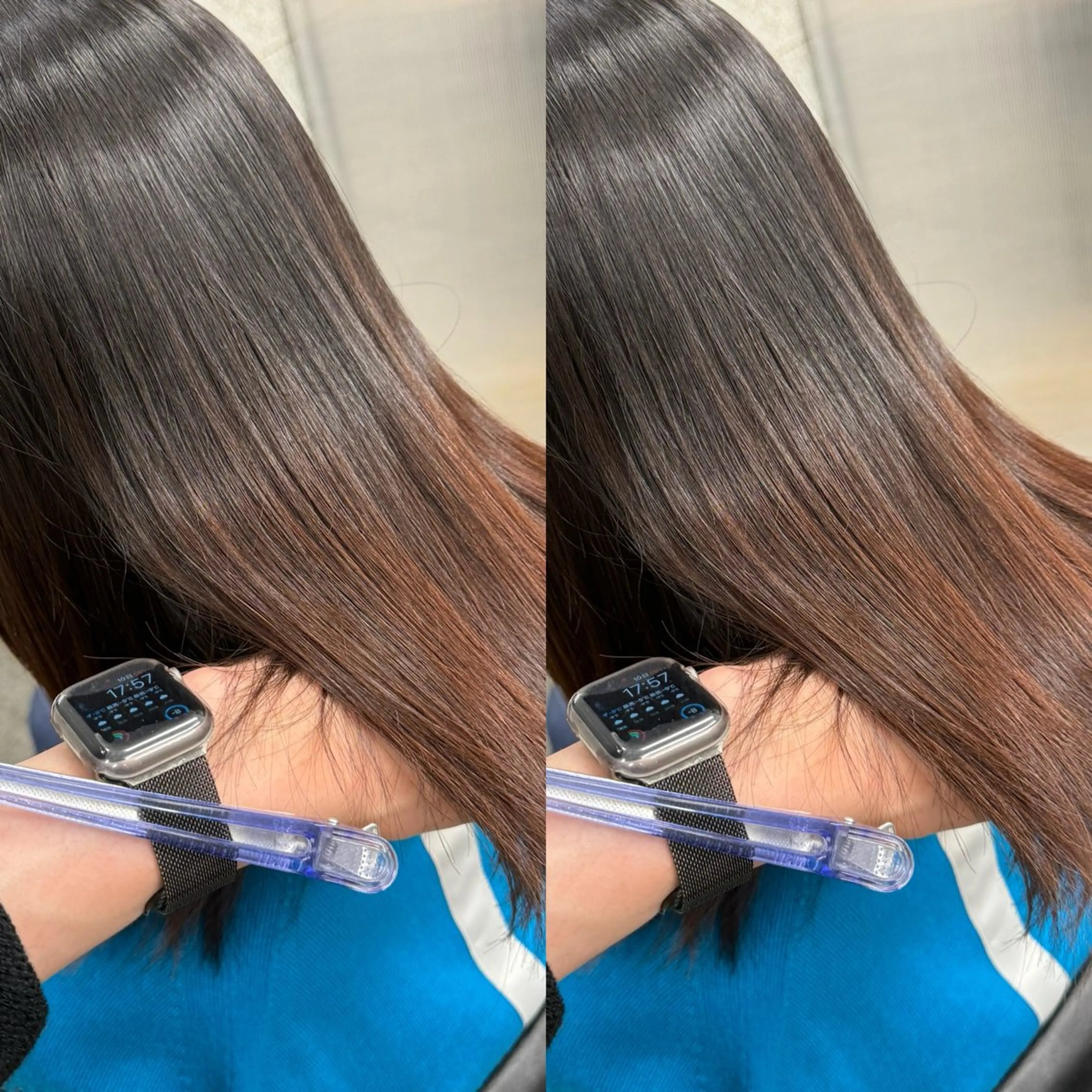 ミディアム カット 縮毛矯正 トリートメント WERULE pivot cross店所属・髪質改善/岡崎 亮のヘアスタイル
