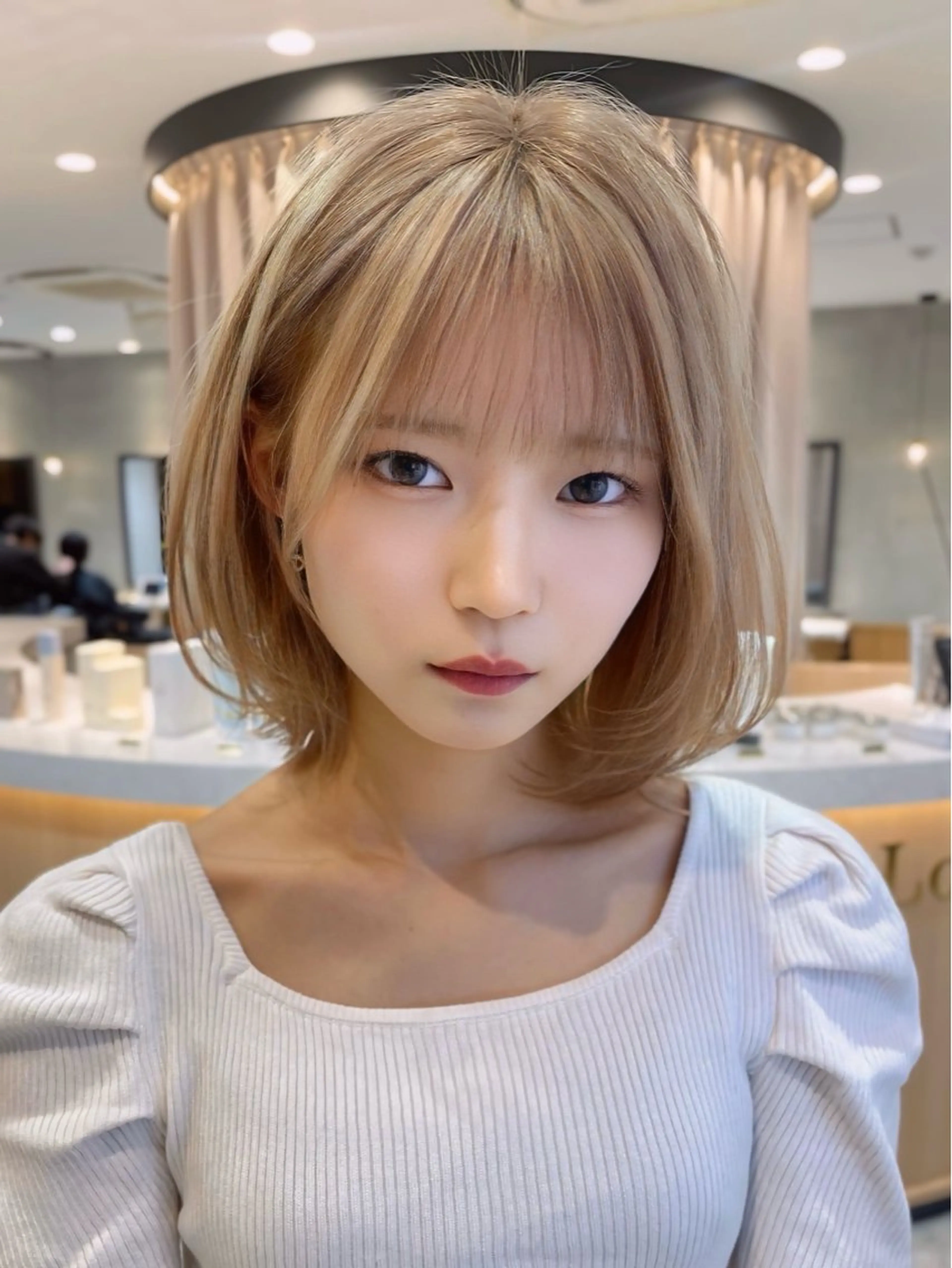 ミディアム カラー ヘアカラー トリートメント Aster れおんのヘアスタイル