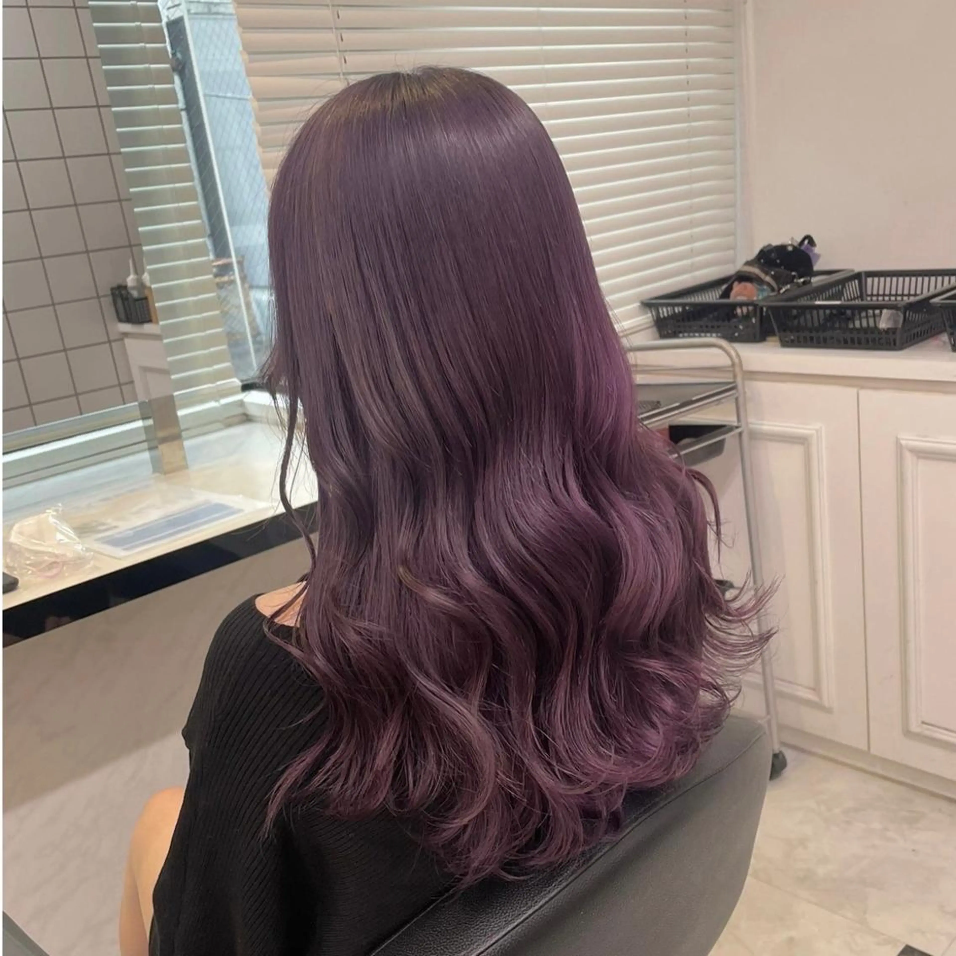 カラー ラベンダーカラー 透明感ベージュカラー ♡上野♡AIのヘアスタイル