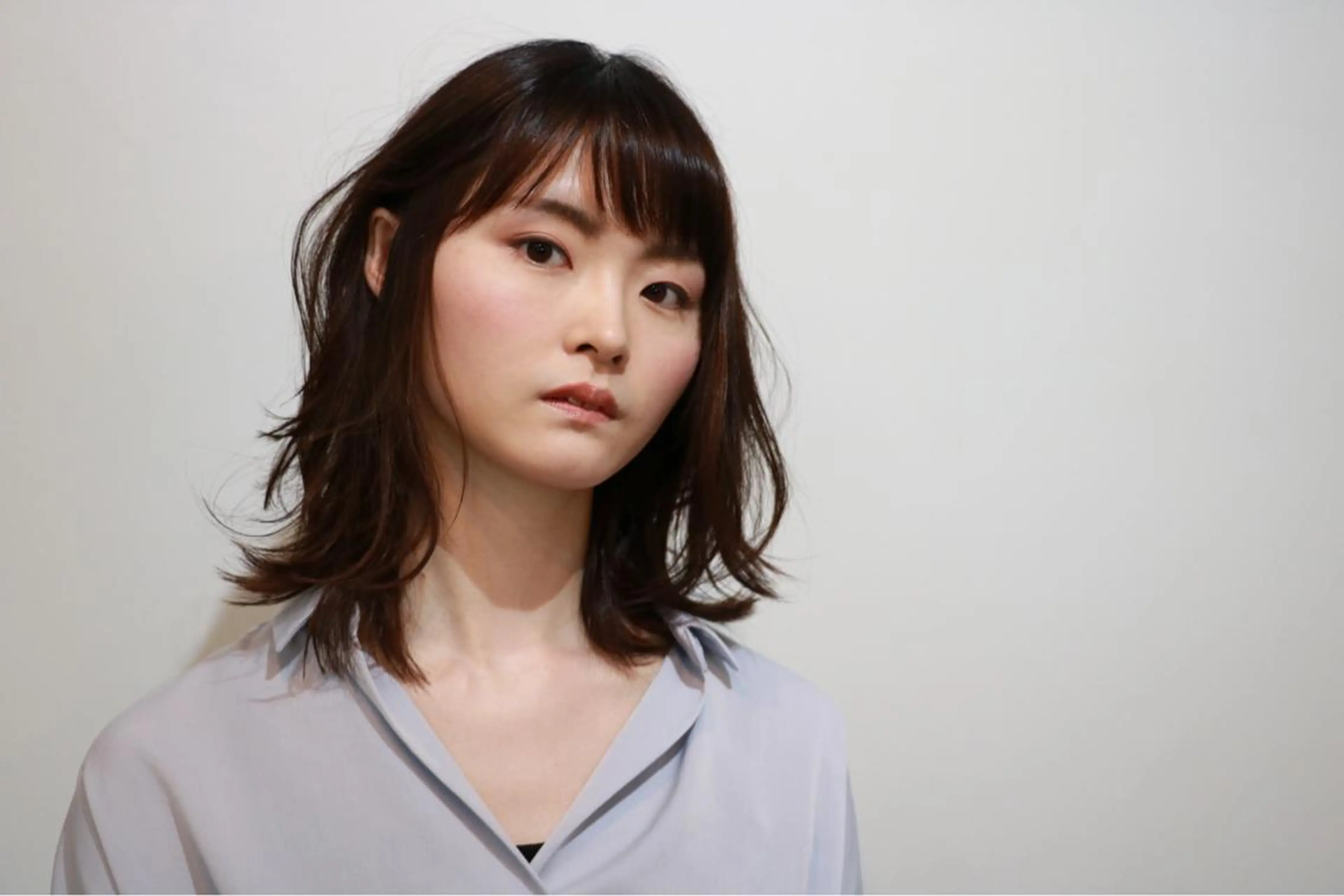 セミロング 顔周りカット レイヤーカット 渡辺 裕輔のヘアスタイル