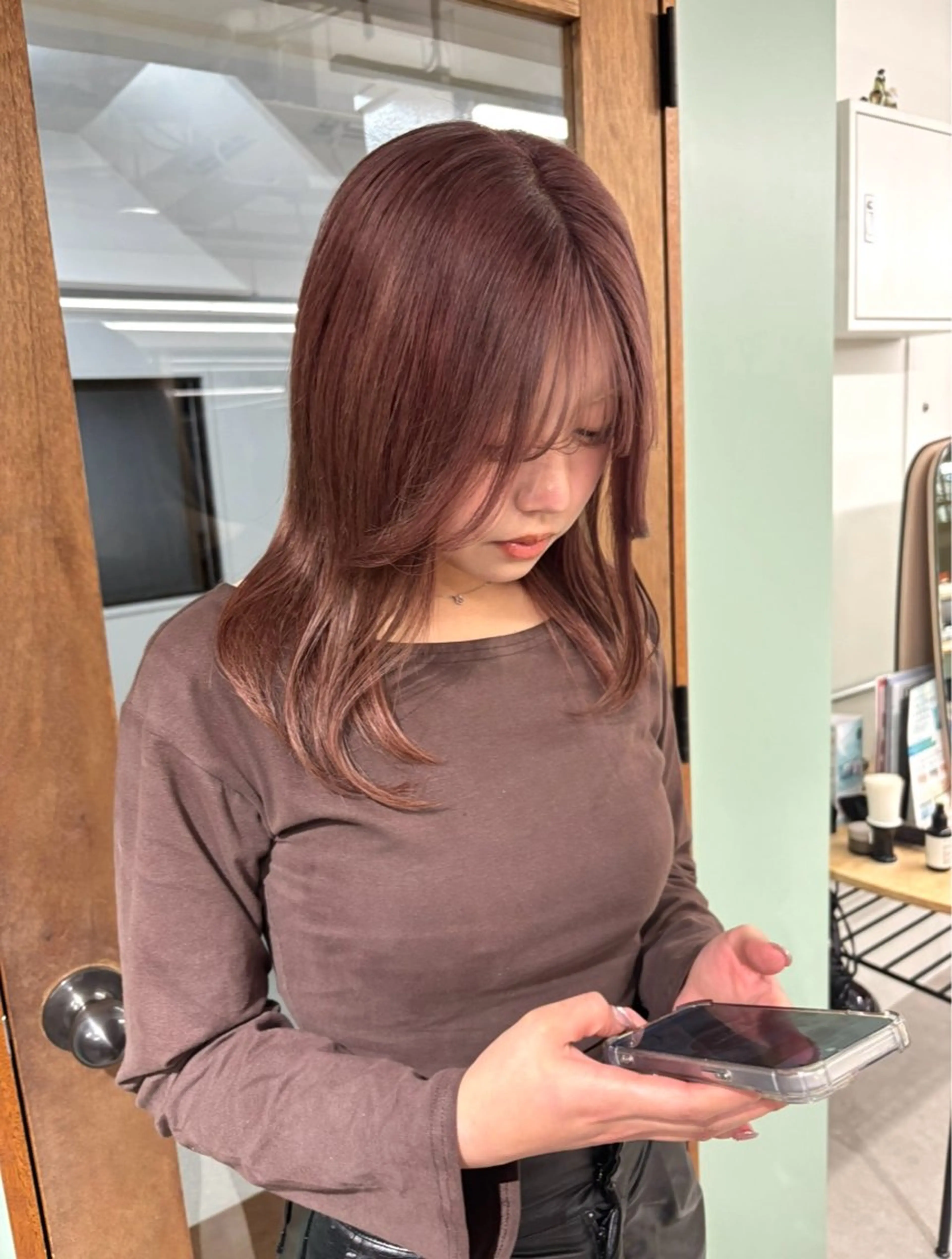 ロング カラー ブリーチ ヘアカラー 暖色カラー/ さえのヘアスタイル