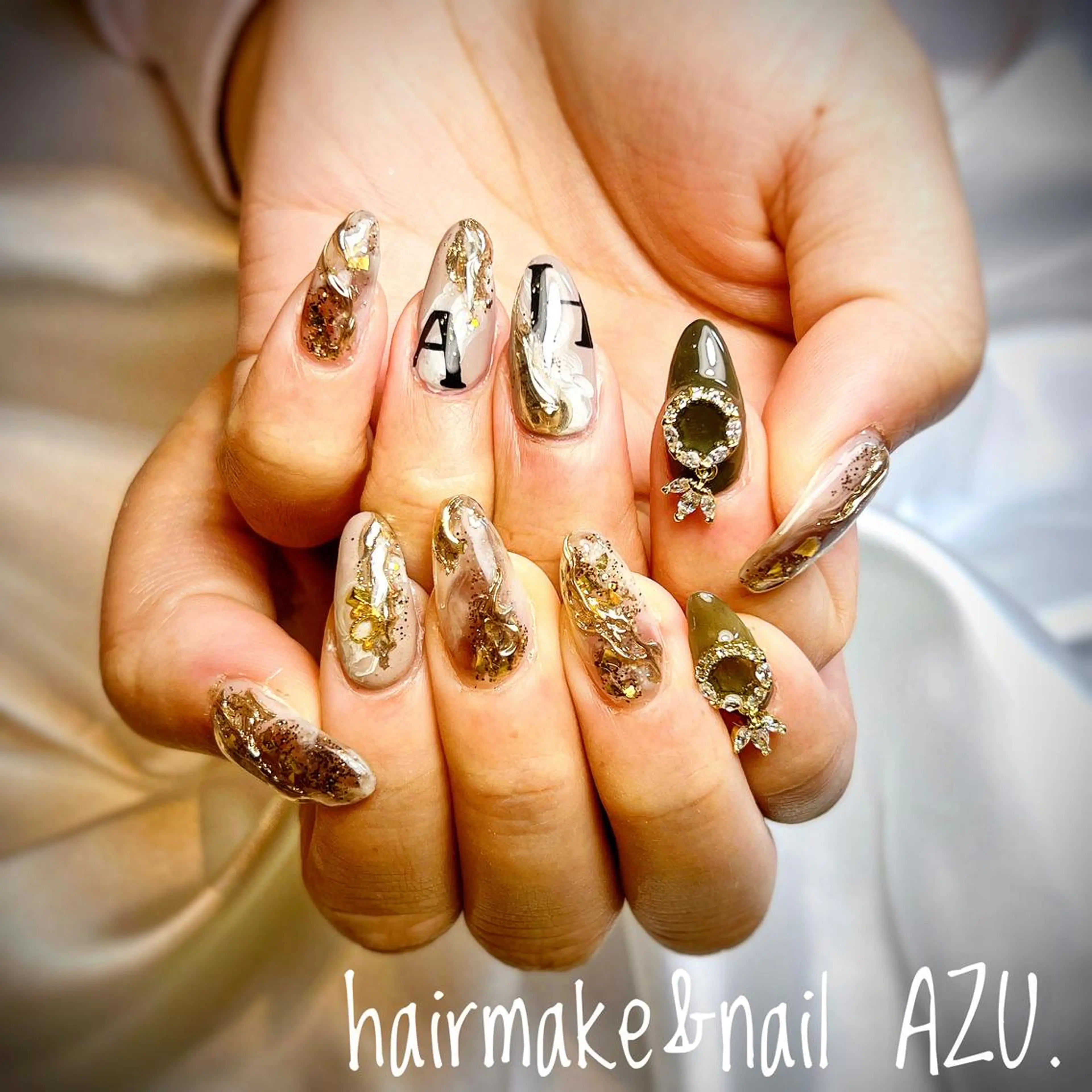 ネイル ニュアンスネイル hair&nail ROOTS所属・ﾍｱﾒｲｸ&ﾈｲﾙ ♥️Azuのネイルデザイン