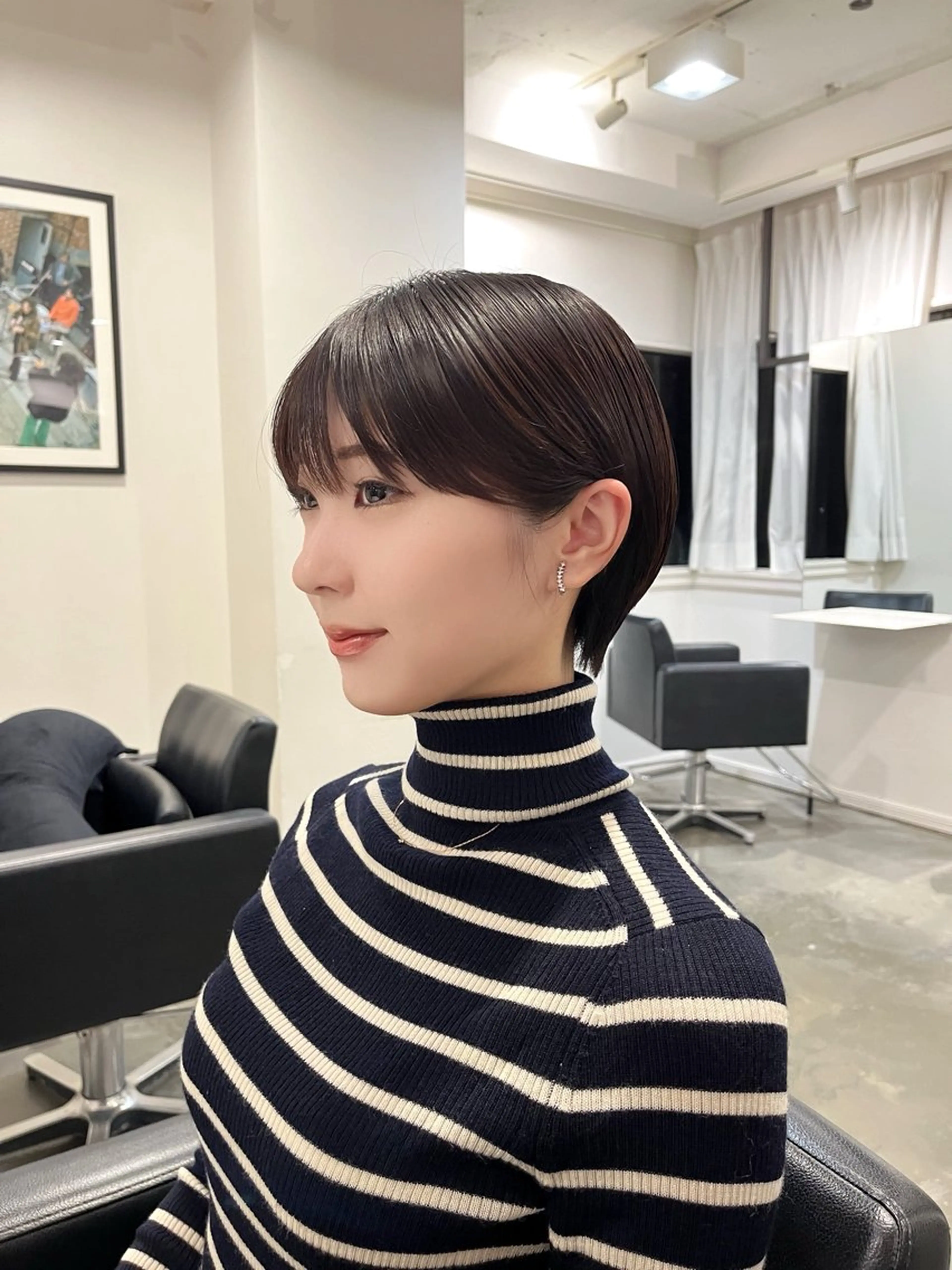 ショート カラー パーマ ショートヘア nico 麻生 やまざきれいのヘアスタイル