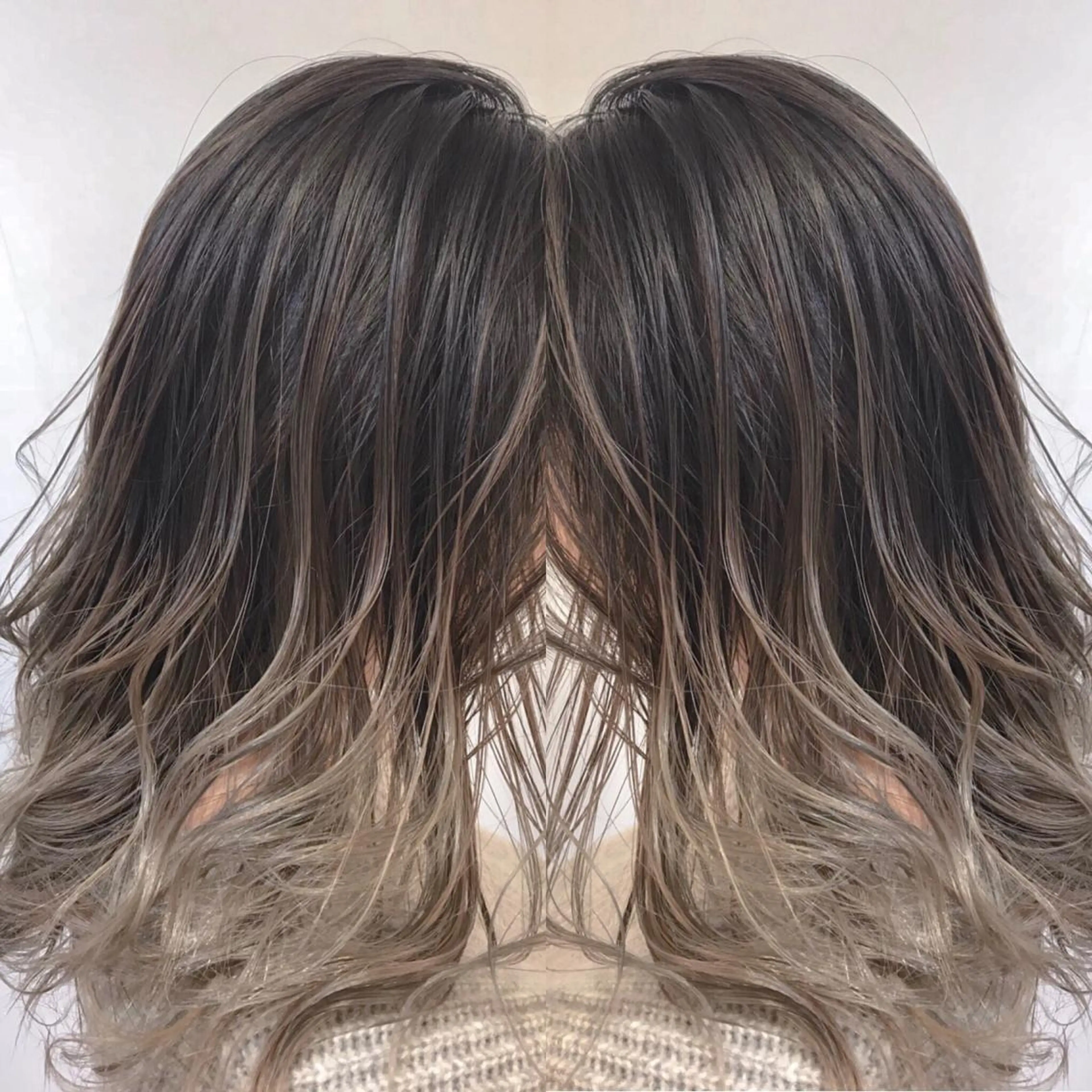 セミロング カラー バレイヤージュ レイヤーカット ヘアメディカルサロン銀座premium所属・✨髪質改善✨三橋 正隆のヘアスタイル