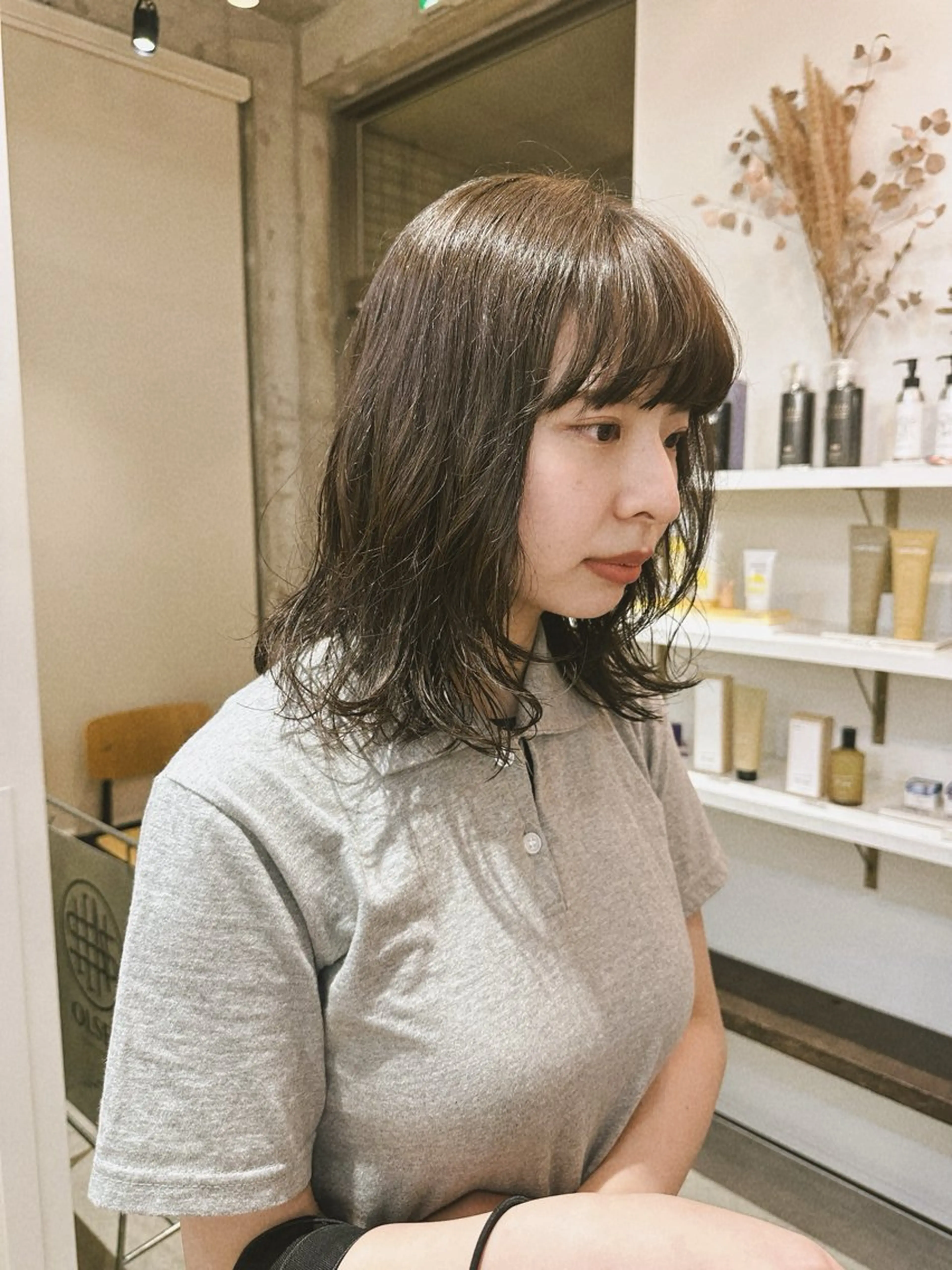 ミディアム パーマ ミディアムパーマ カット パーマ さとう あやかのヘアスタイル