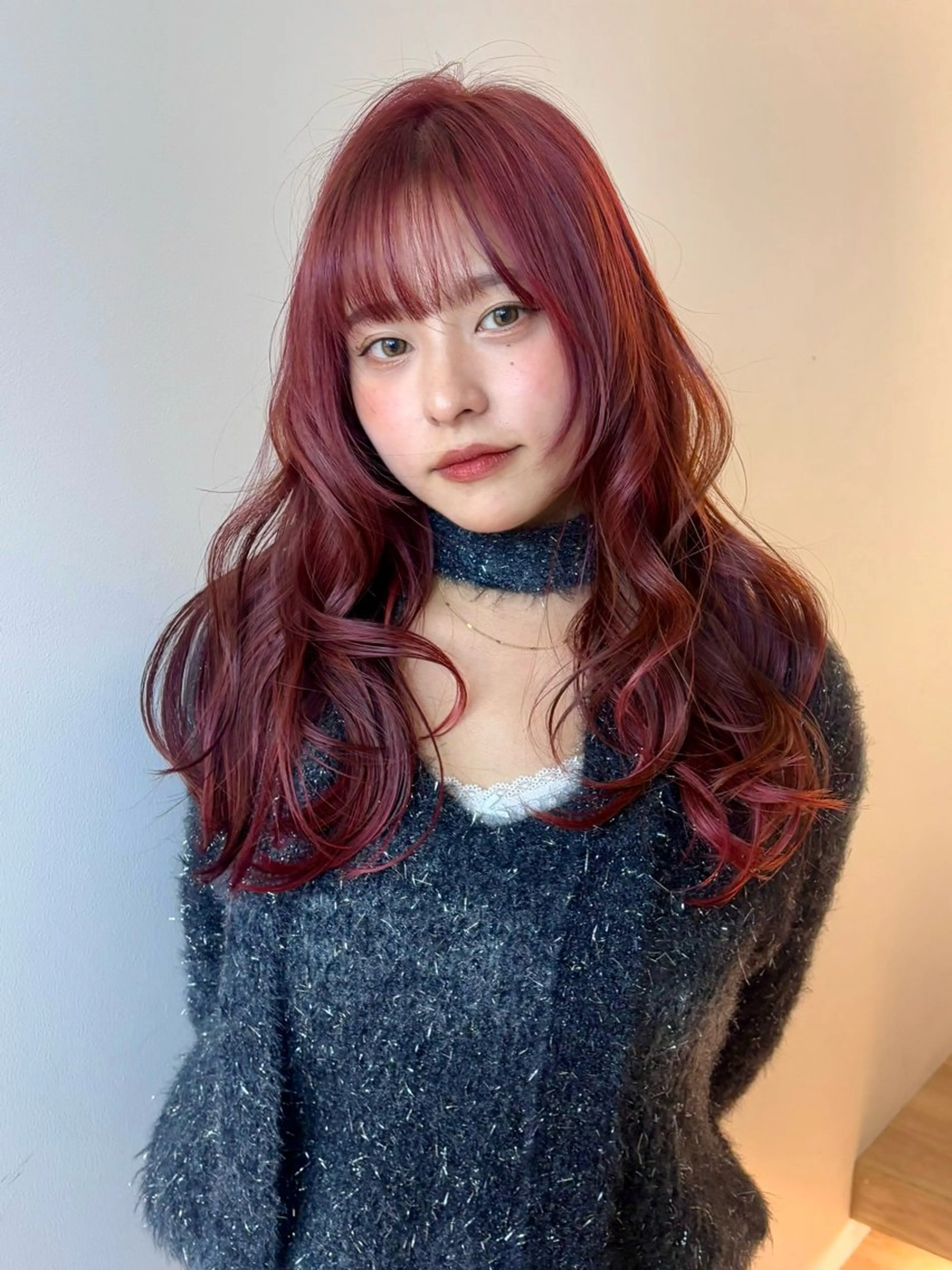 ロング カラー ヘアアレンジ ヘアカラー トリートメント ハイトーン/レイヤー nail 百咲💌のヘアスタイル