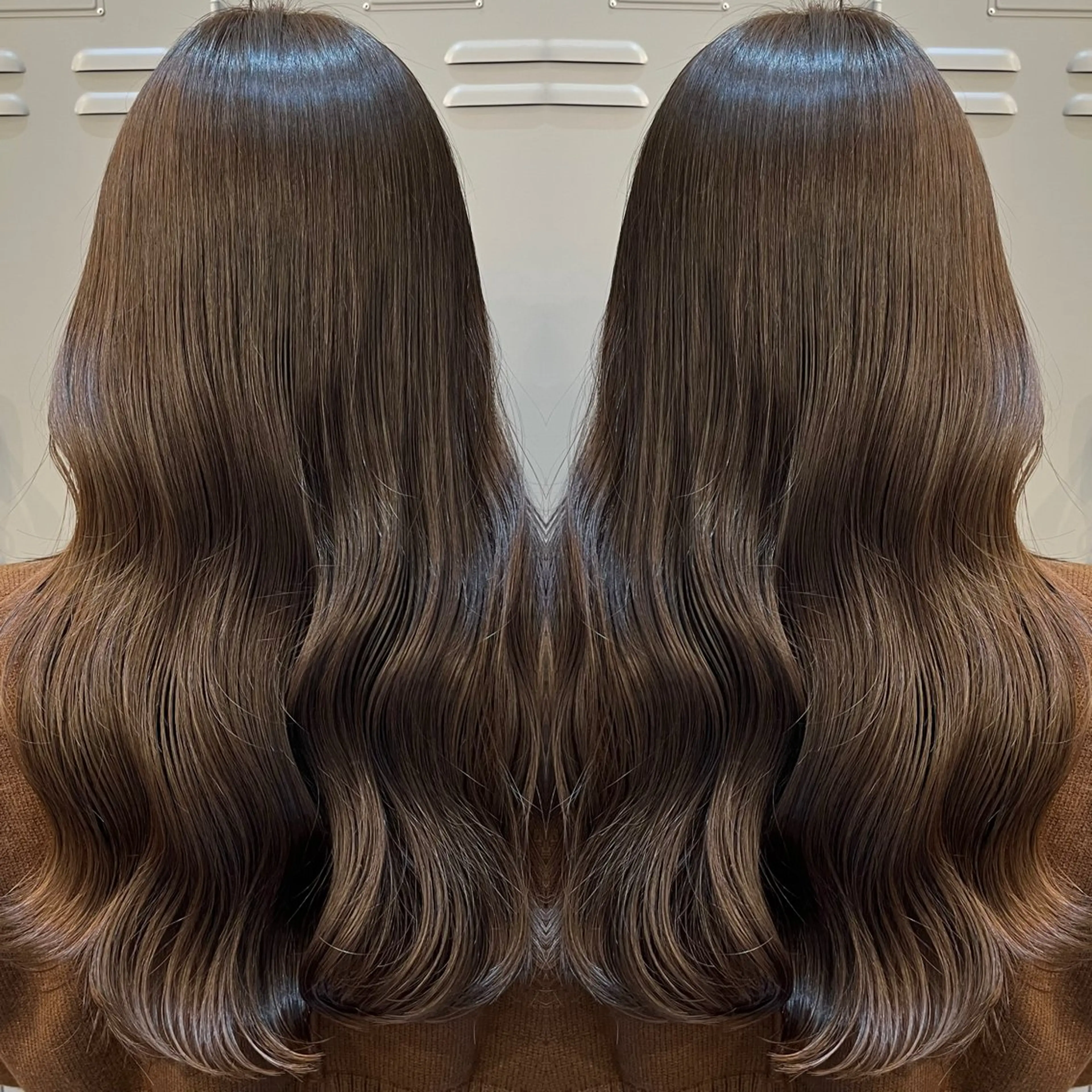 ロング カラー ブリーチ ブリーチなしカラー ヘアカラー トリートメント レイヤーカット/ 暗髪🫧ナシコのヘアスタイル