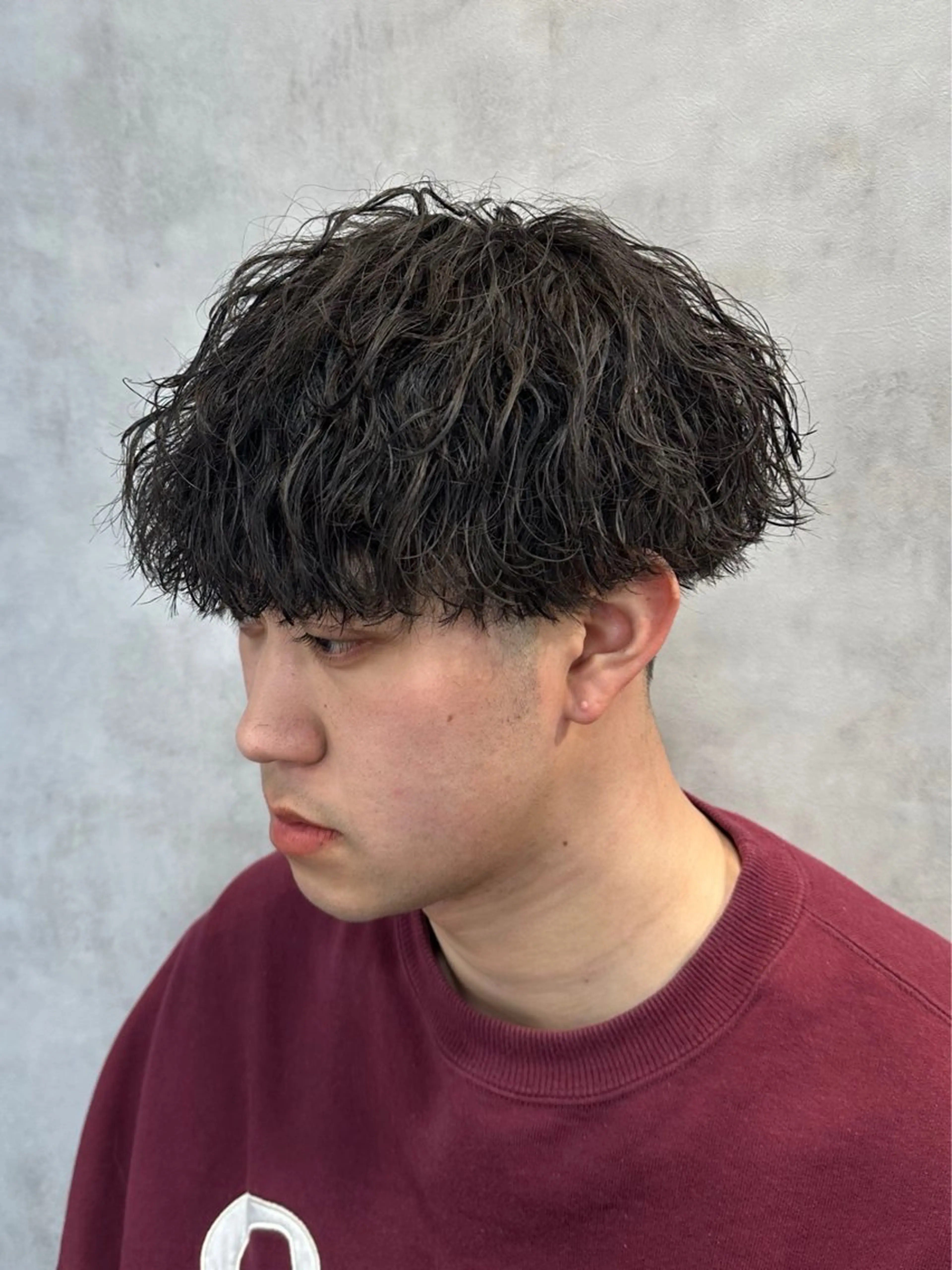 カラー パーマ メンズ 波巻きパーマ カット パーマ 札幌メンズ指名No. 1光👑👑のヘアスタイル