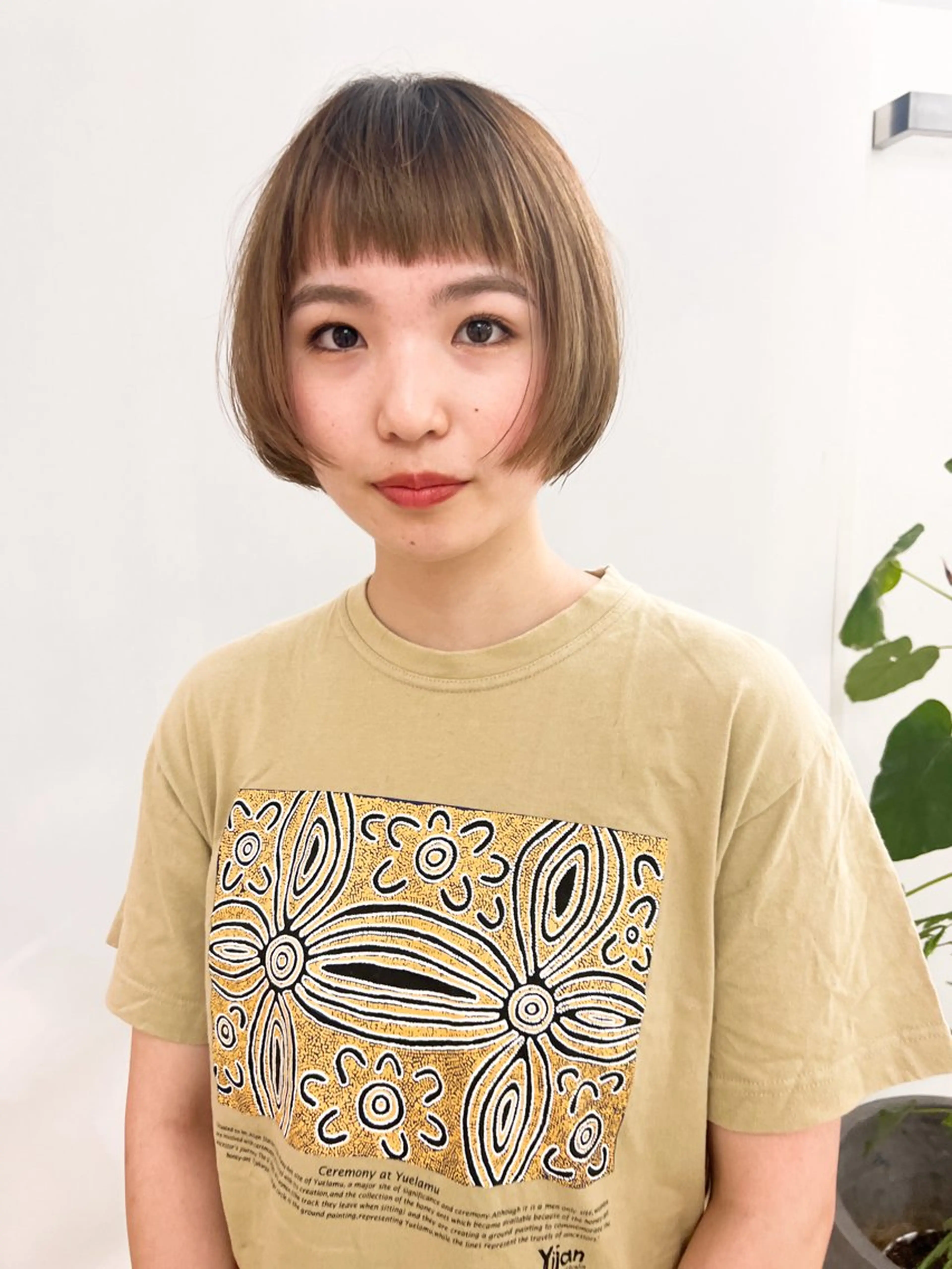 ショート ボブ オン眉 カット ヘアカラー 似合わせカット🫧 /パーマRINAのヘアスタイル